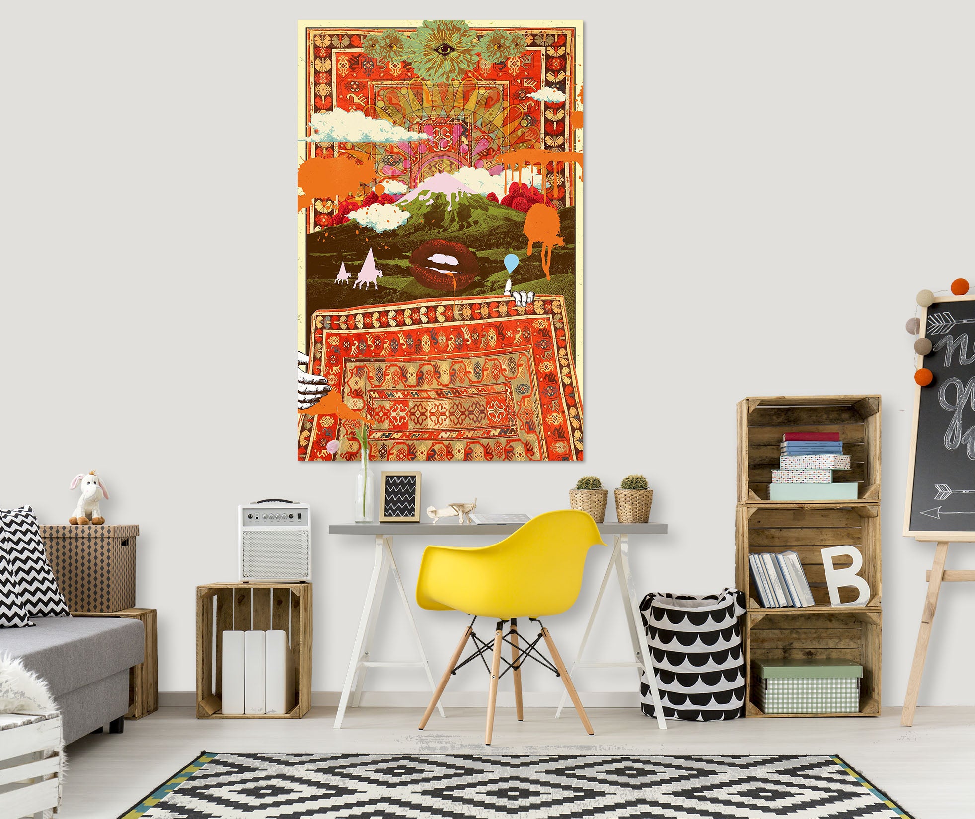 3D Forest Morning 019 Showdeer Wall Sticker