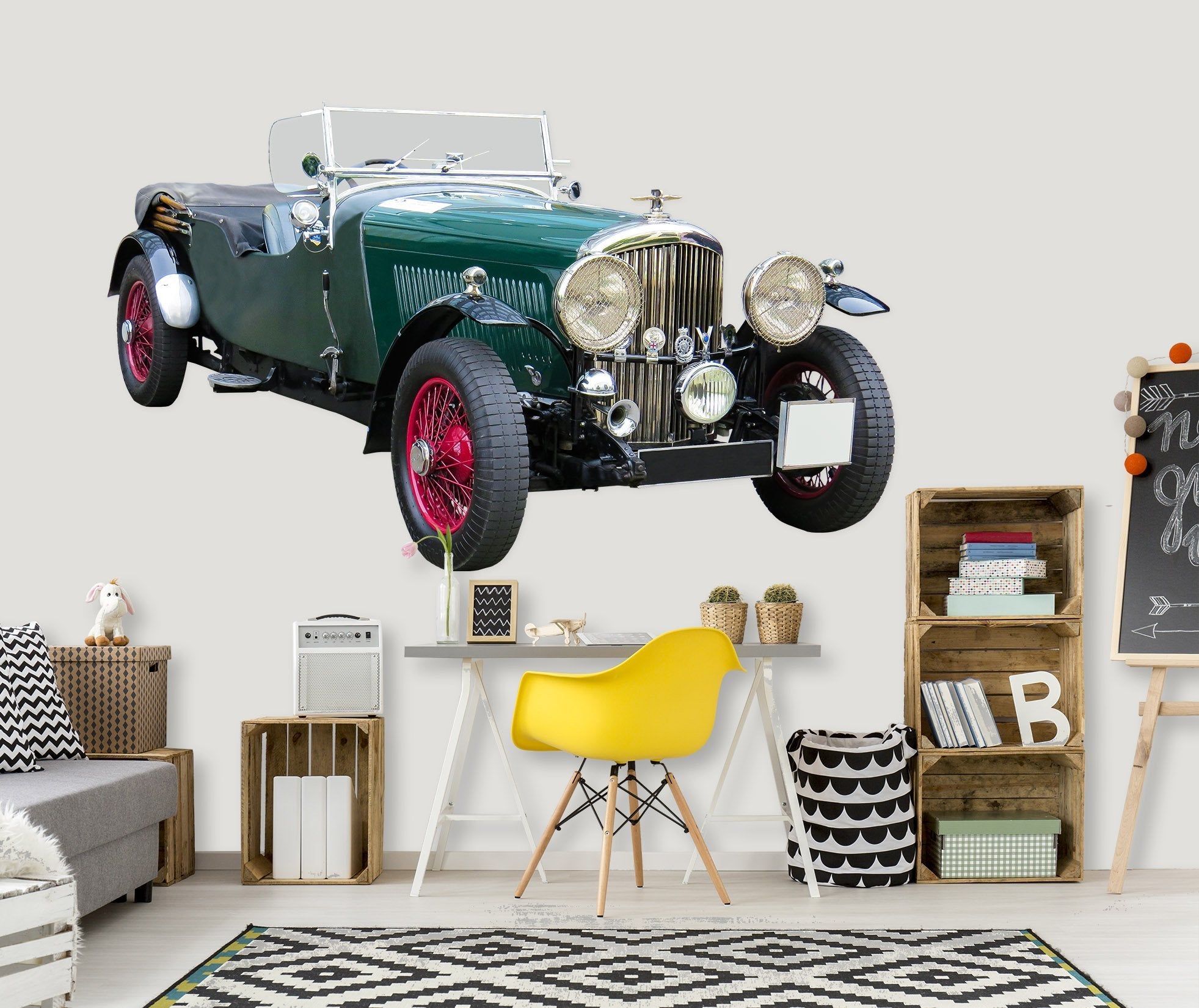 3D Vehicle Green 0257 Vehicles Wallpaper AJ Wallpaper 