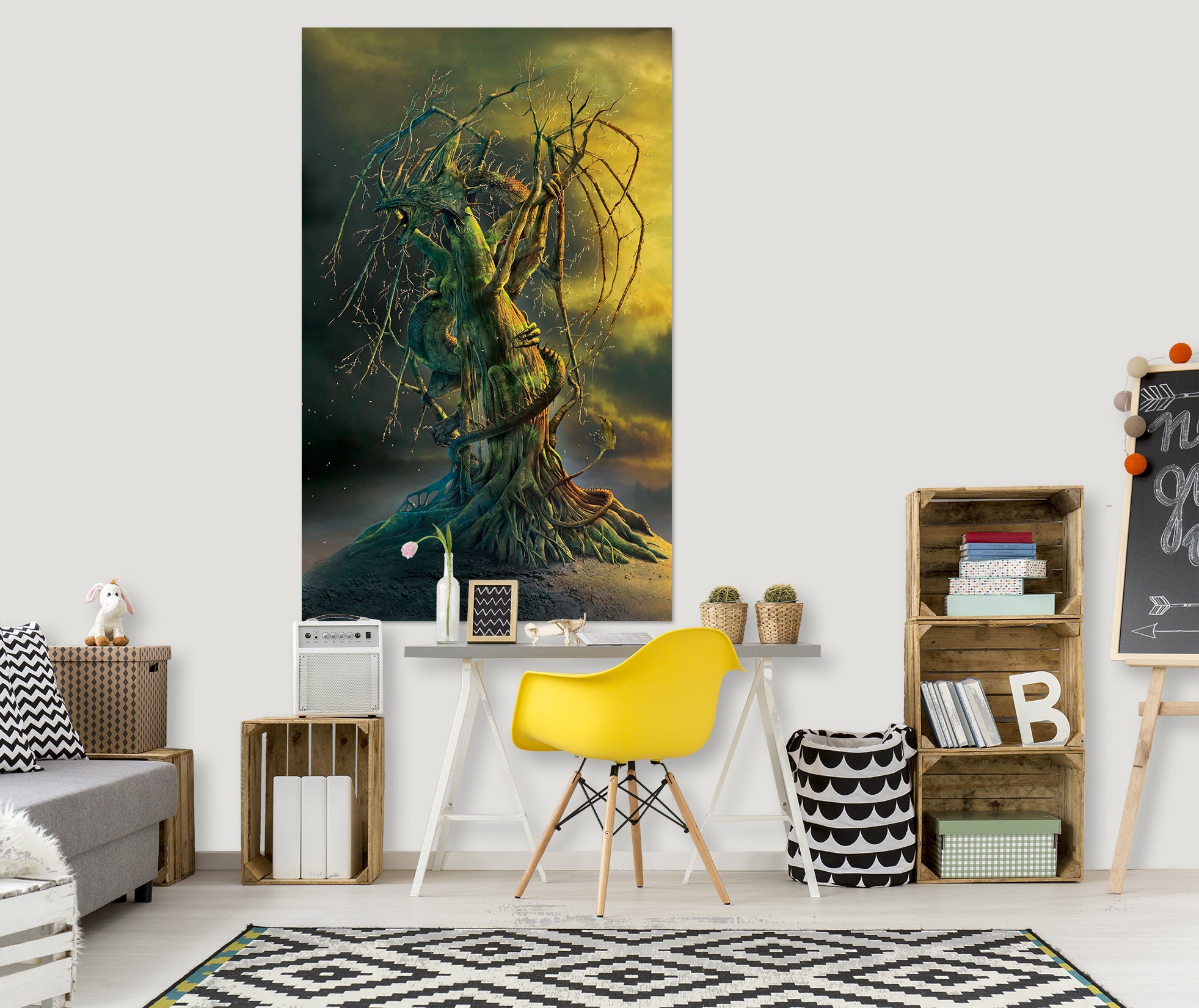 3D Tree Dragon 085 Vincent Hie Wall Sticker