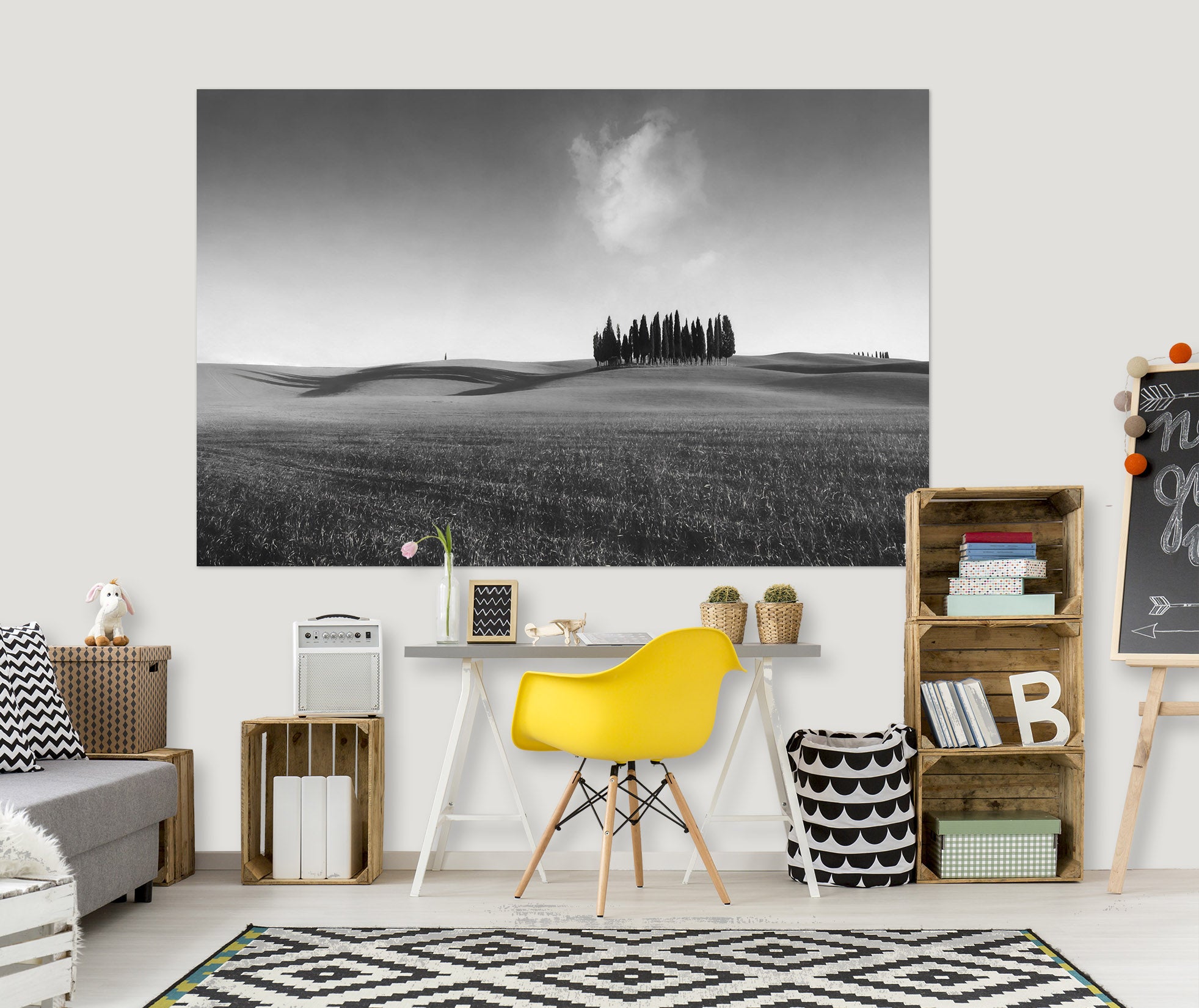 3D Grey Desert 144 Marco Carmassi Wall Sticker