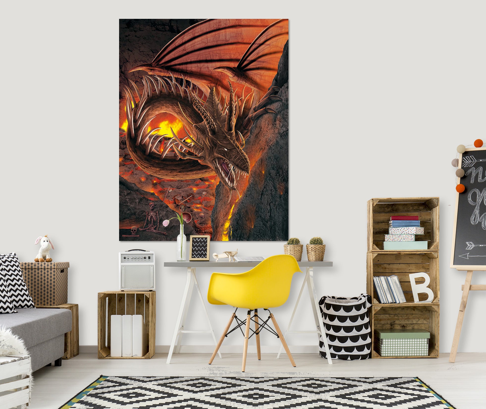 3D HellFire Dragon 042 Vincent Hie Wall Sticker