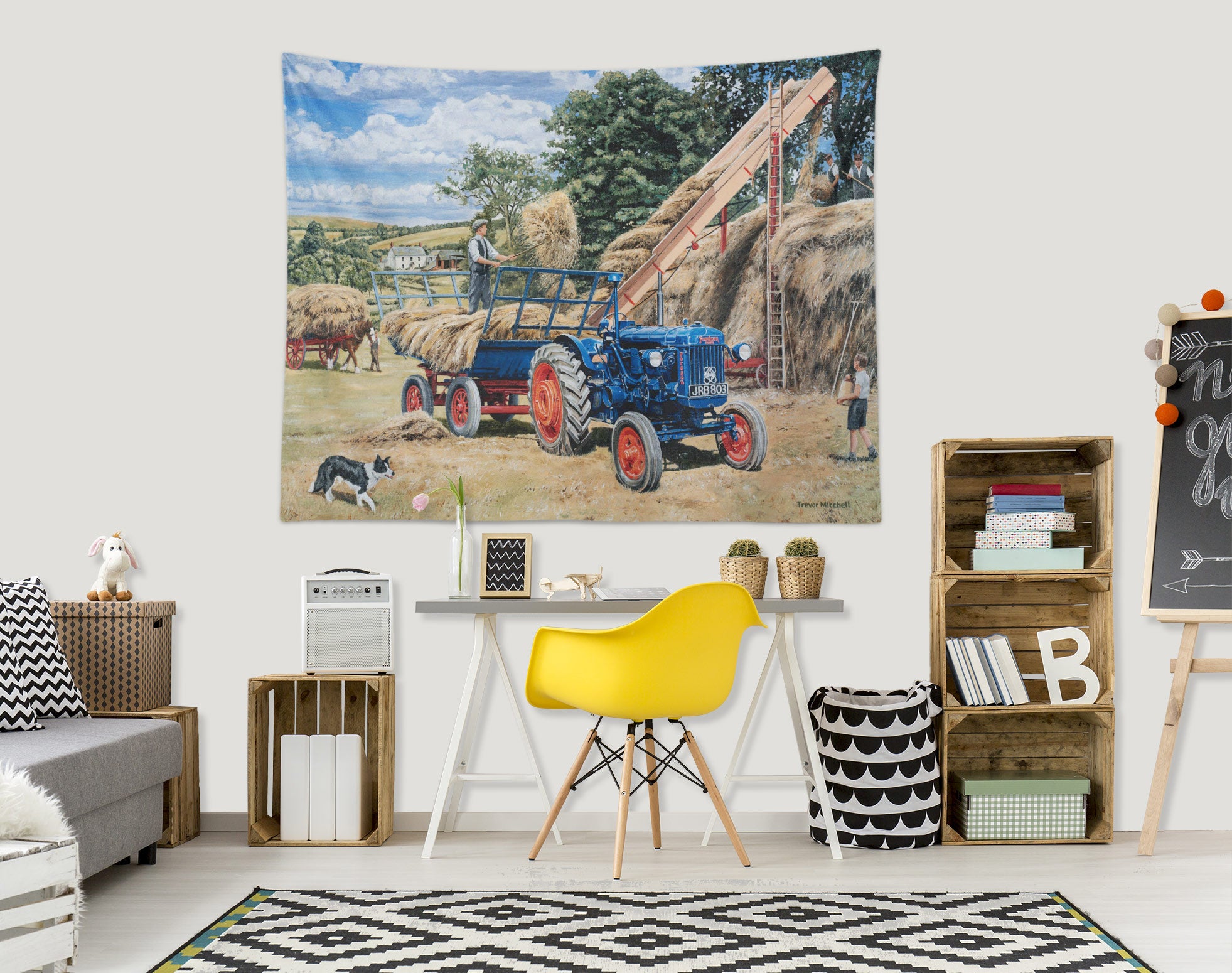 3D Haystack Car 11240 Trevor Mitchell Tapestry Hanging Cloth Hang