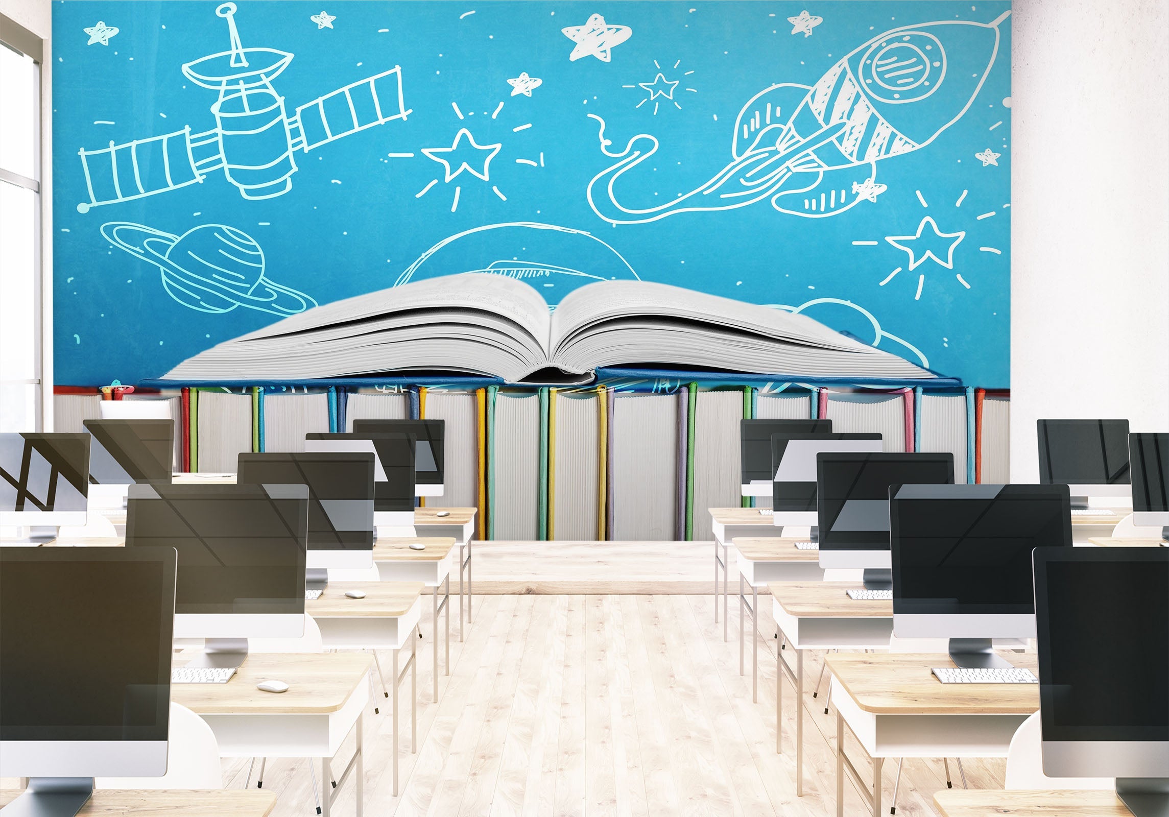 3D Graffiti Rocket Book 178 Wall Murals Wallpaper AJ Wallpaper 2 