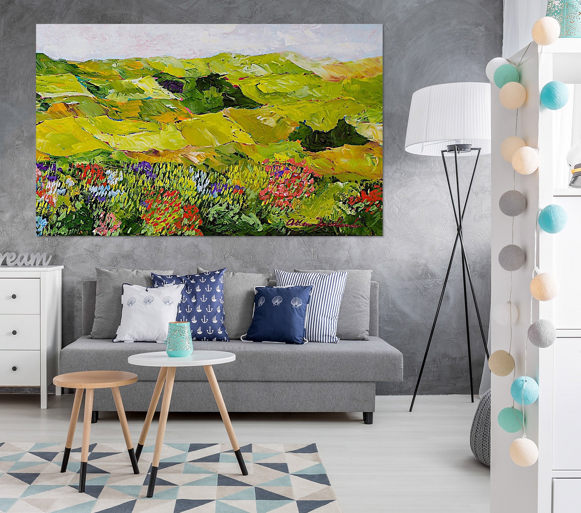 3D Painted Fields 177 Allan P. Friedlander Wall Sticker