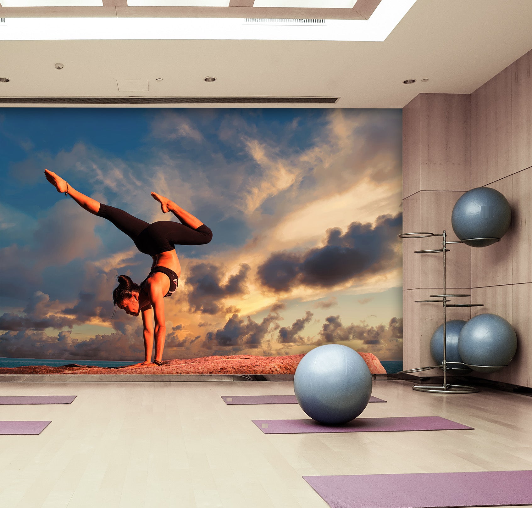 3D Yoga Handstand 322 Wall Murals