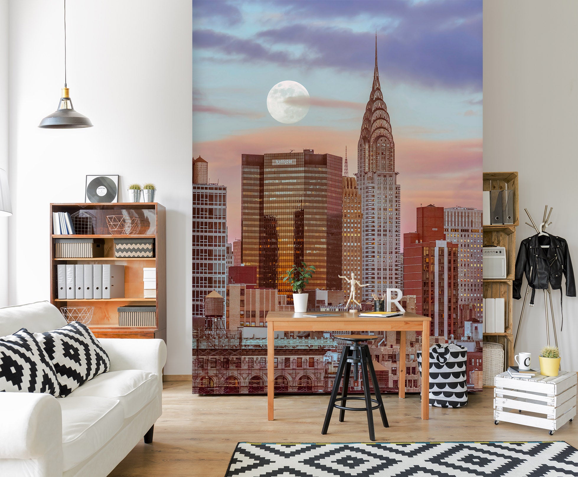 3D Moon Building 6197 Assaf Frank Wall Mural Wall Murals