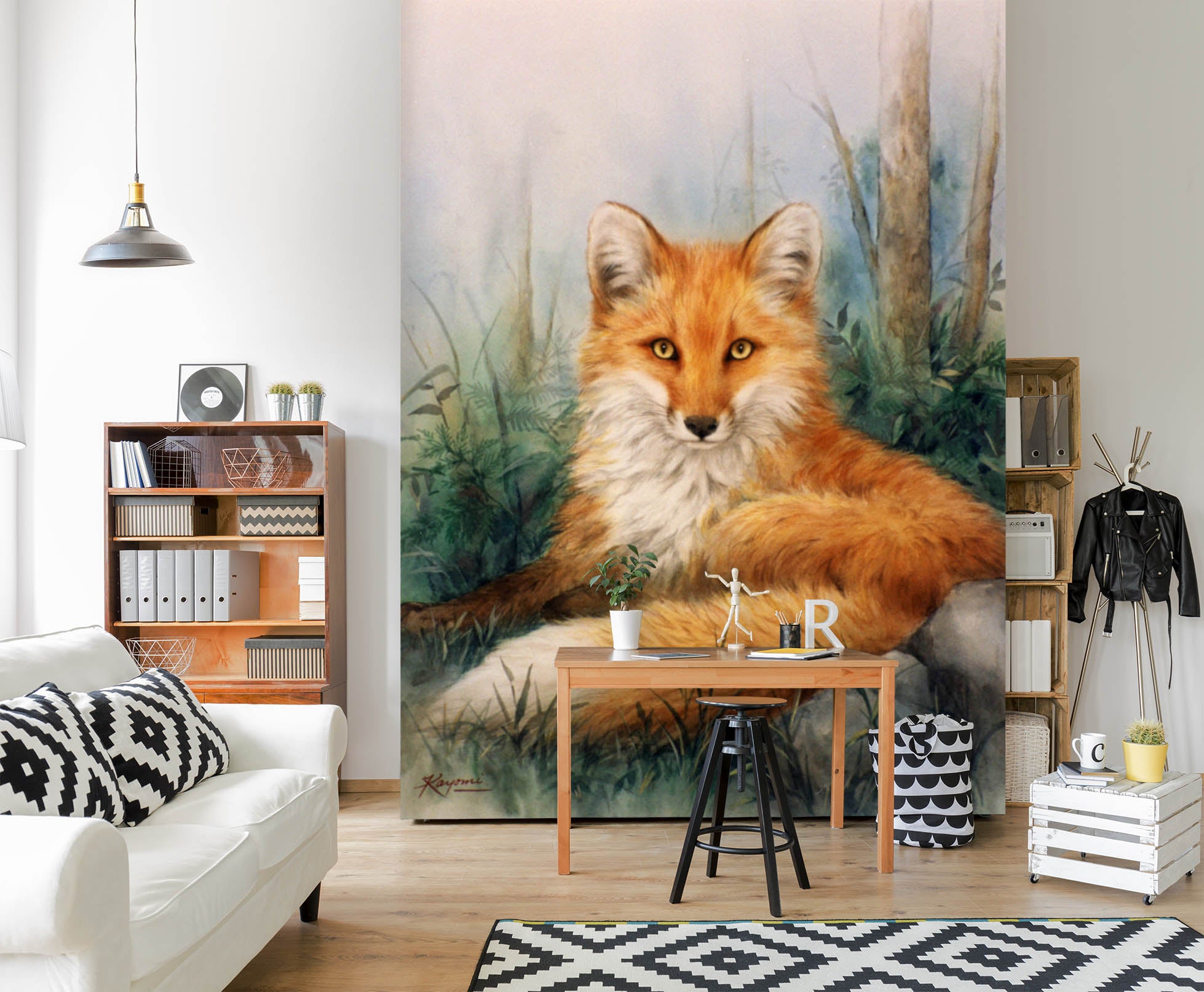 3D Animal Fox 5508 Kayomi Harai Wall Mural Wall Murals