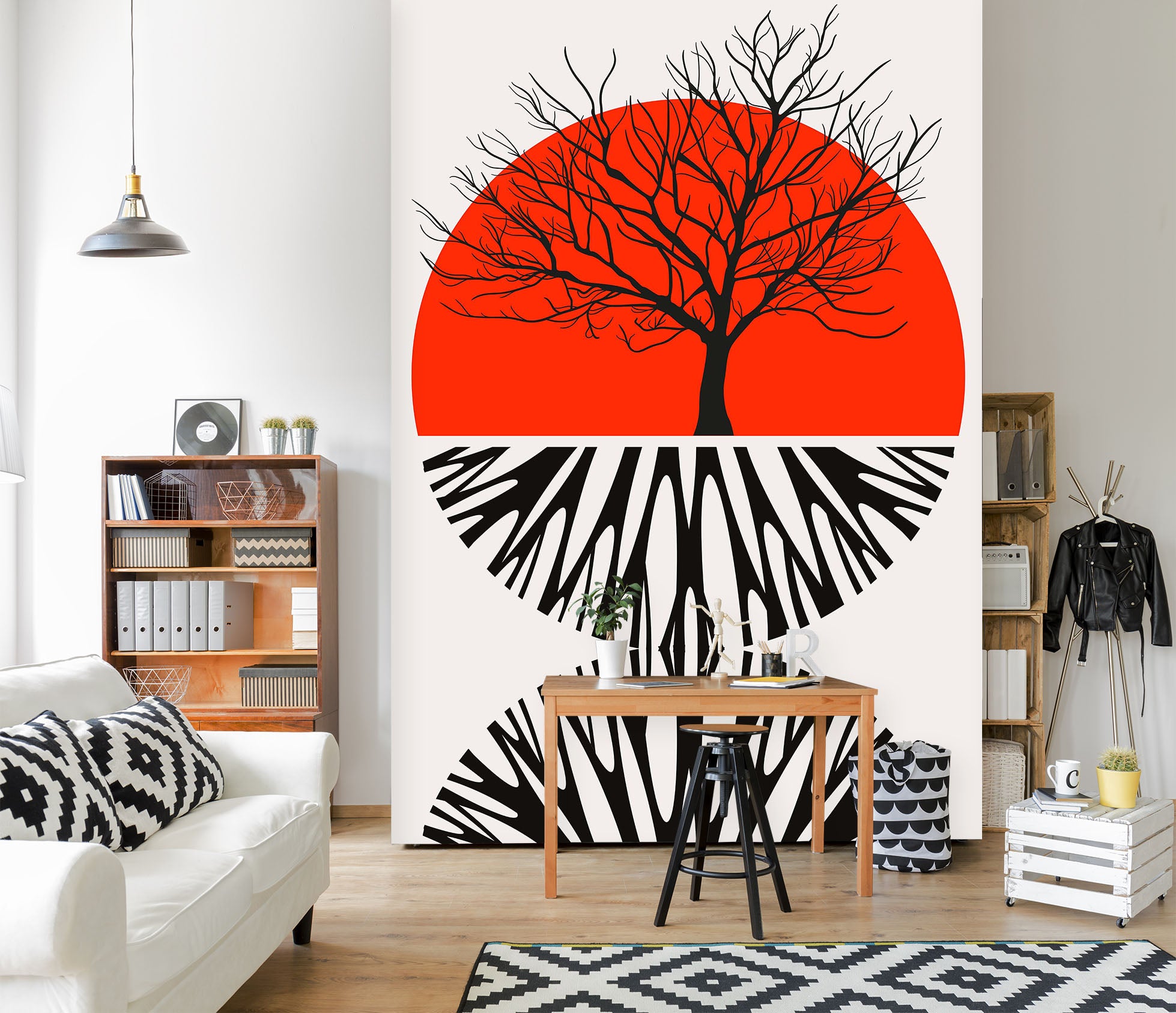 3D Red Sun 1534 Boris Draschoff Wall Mural Wall Murals