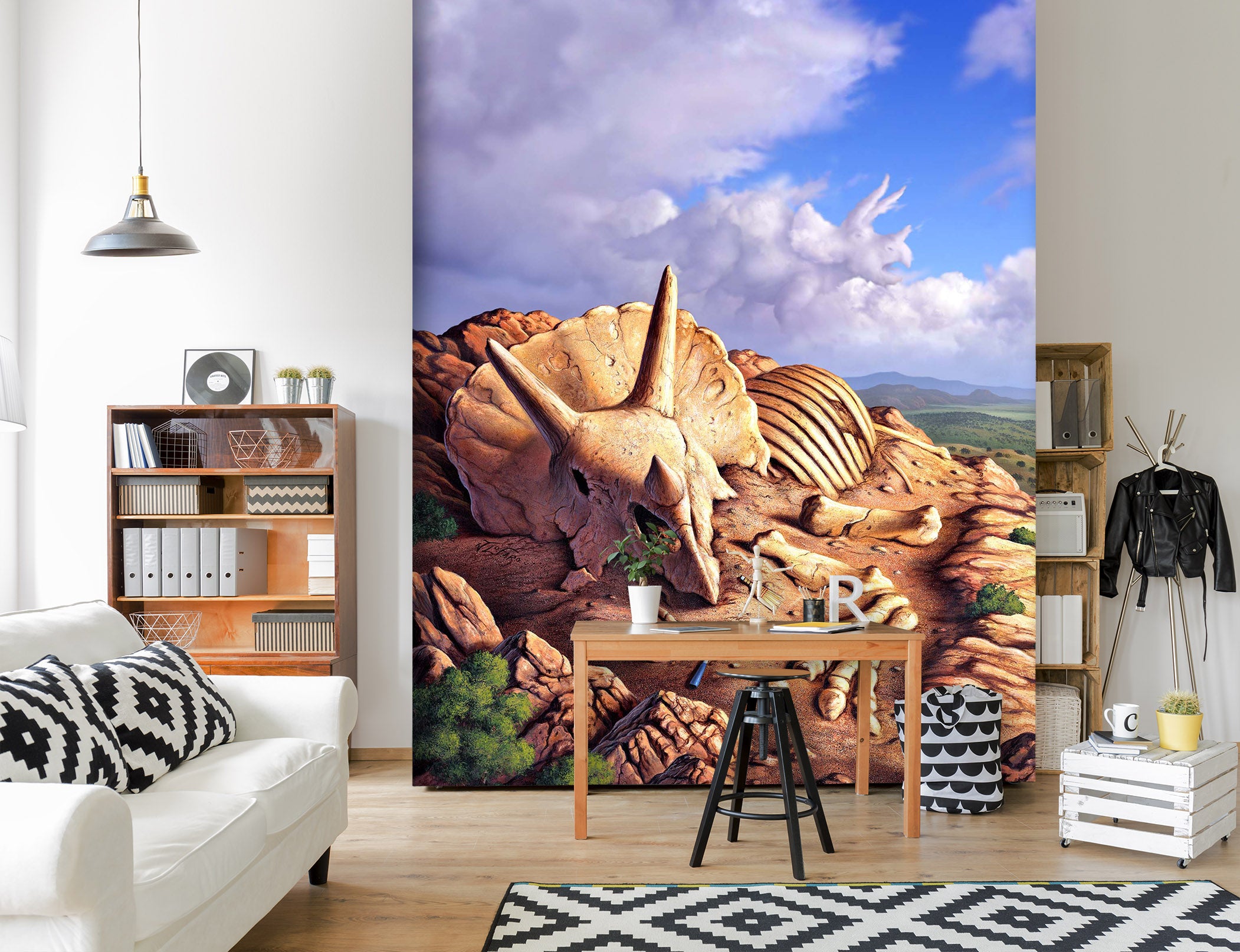 3D Dino Dig 1407 Jerry LoFaro Wall Mural Wall Murals