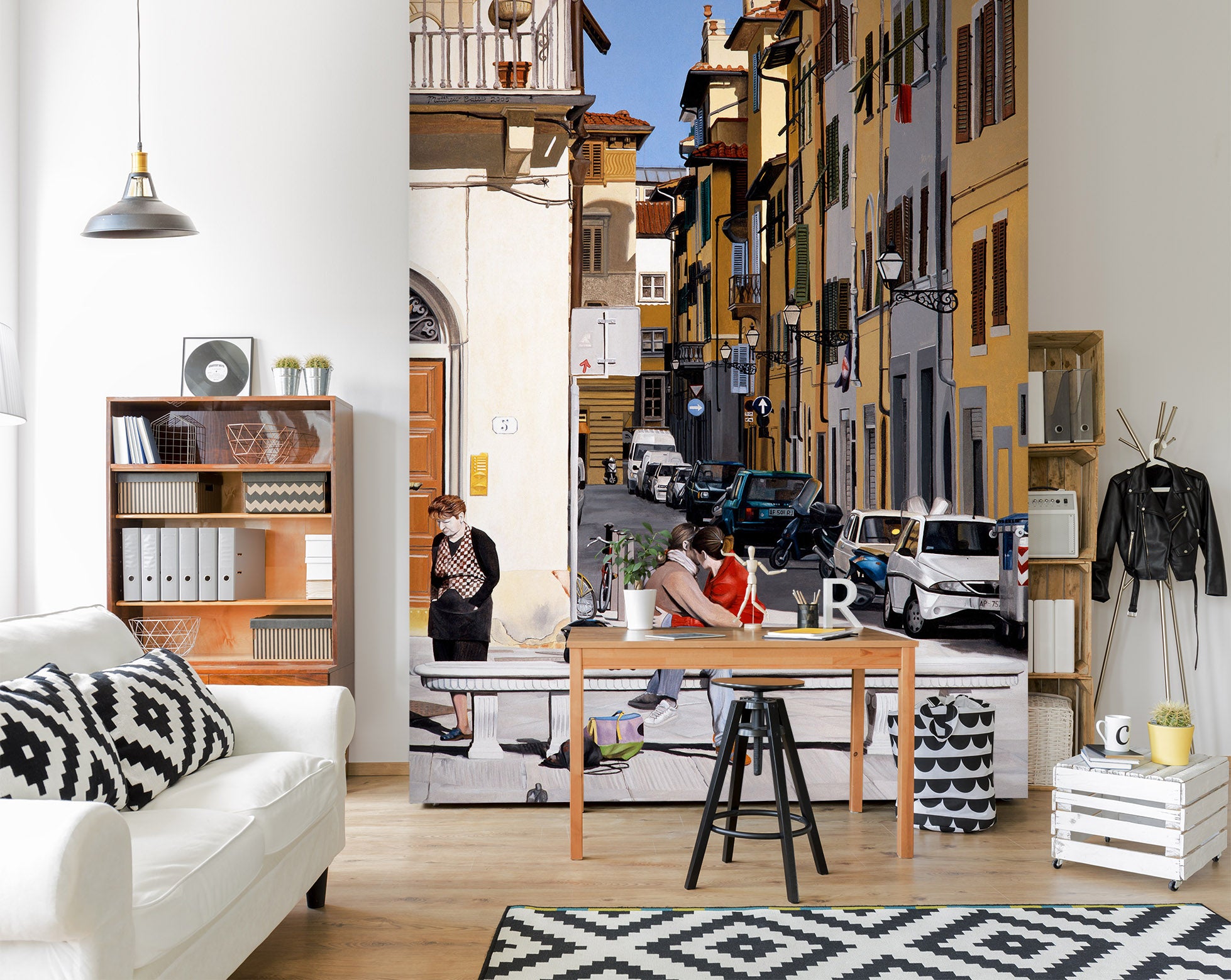 3D Street Houses 11127 Matthew Holden Bates Wall Mural Wall Murals