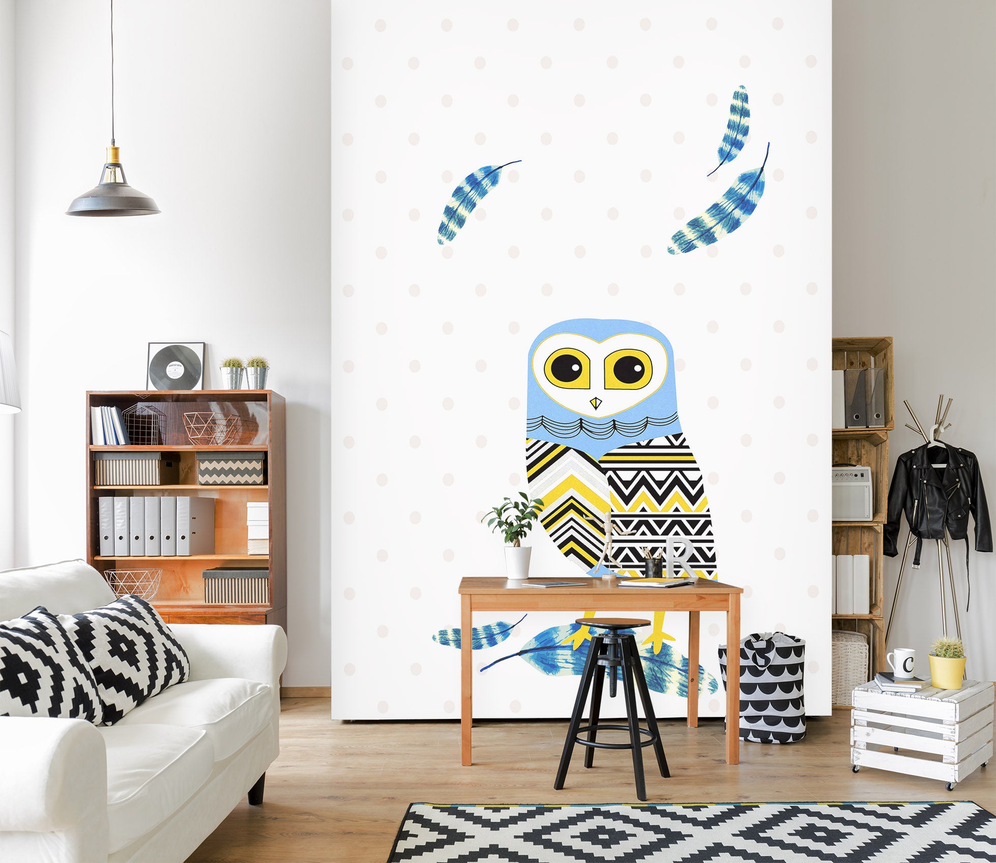 3D Parrot Feather 056 Wall Murals
