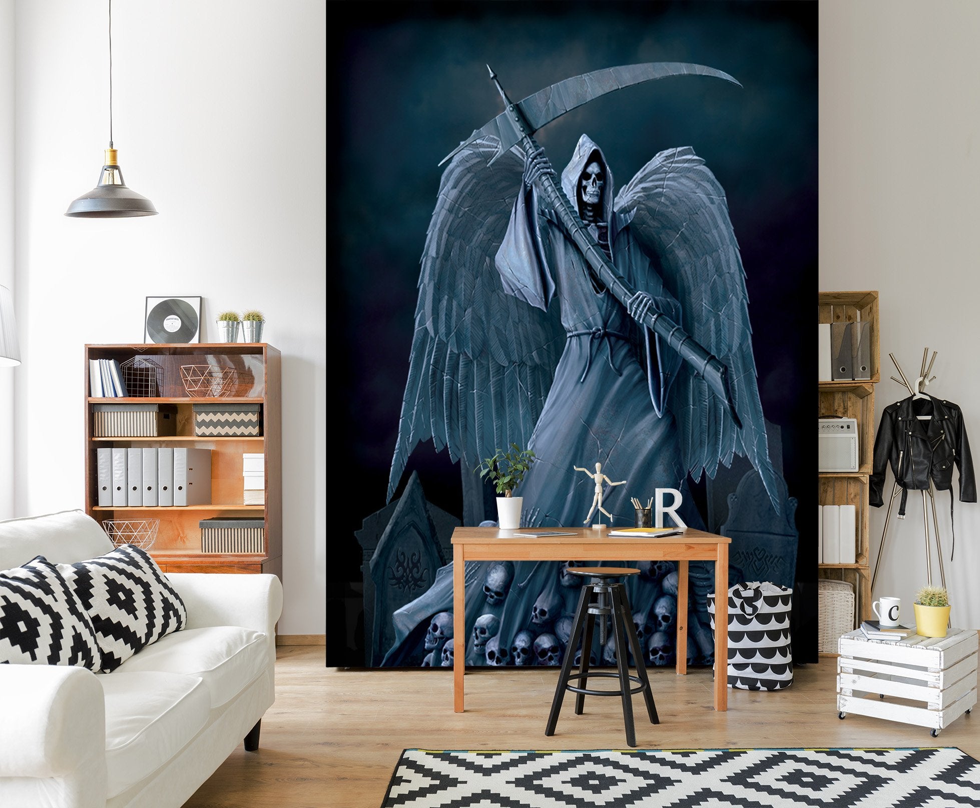 3D Black Angel 1506 Wall Murals Exclusive Designer Vincent Wallpaper AJ Wallpaper 