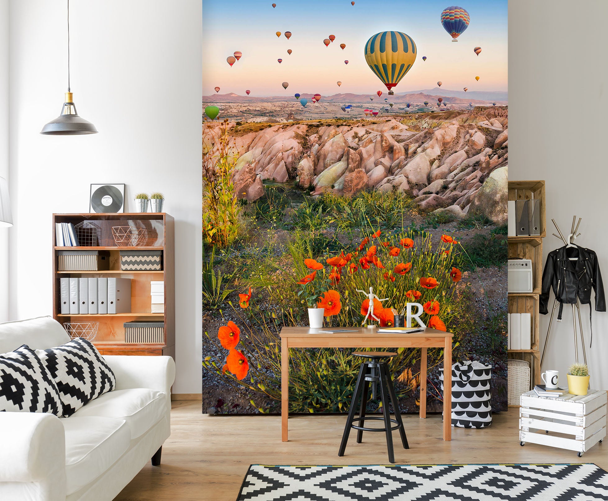 3D Hot Air Balloon 57144 Wall Murals