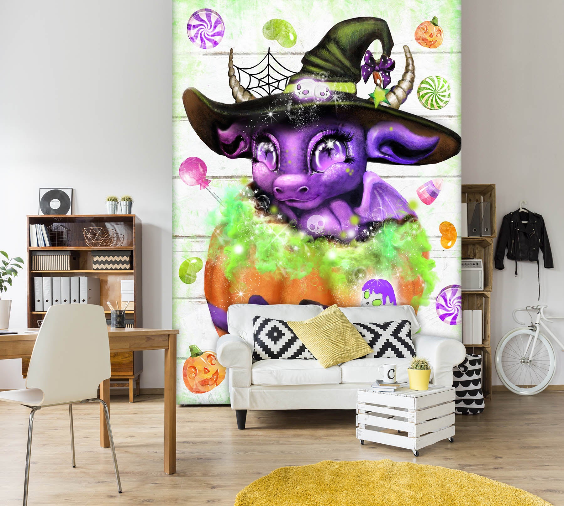3D Pumpkin Wizard 8480 Sheena Pike Wall Mural Wall Murals