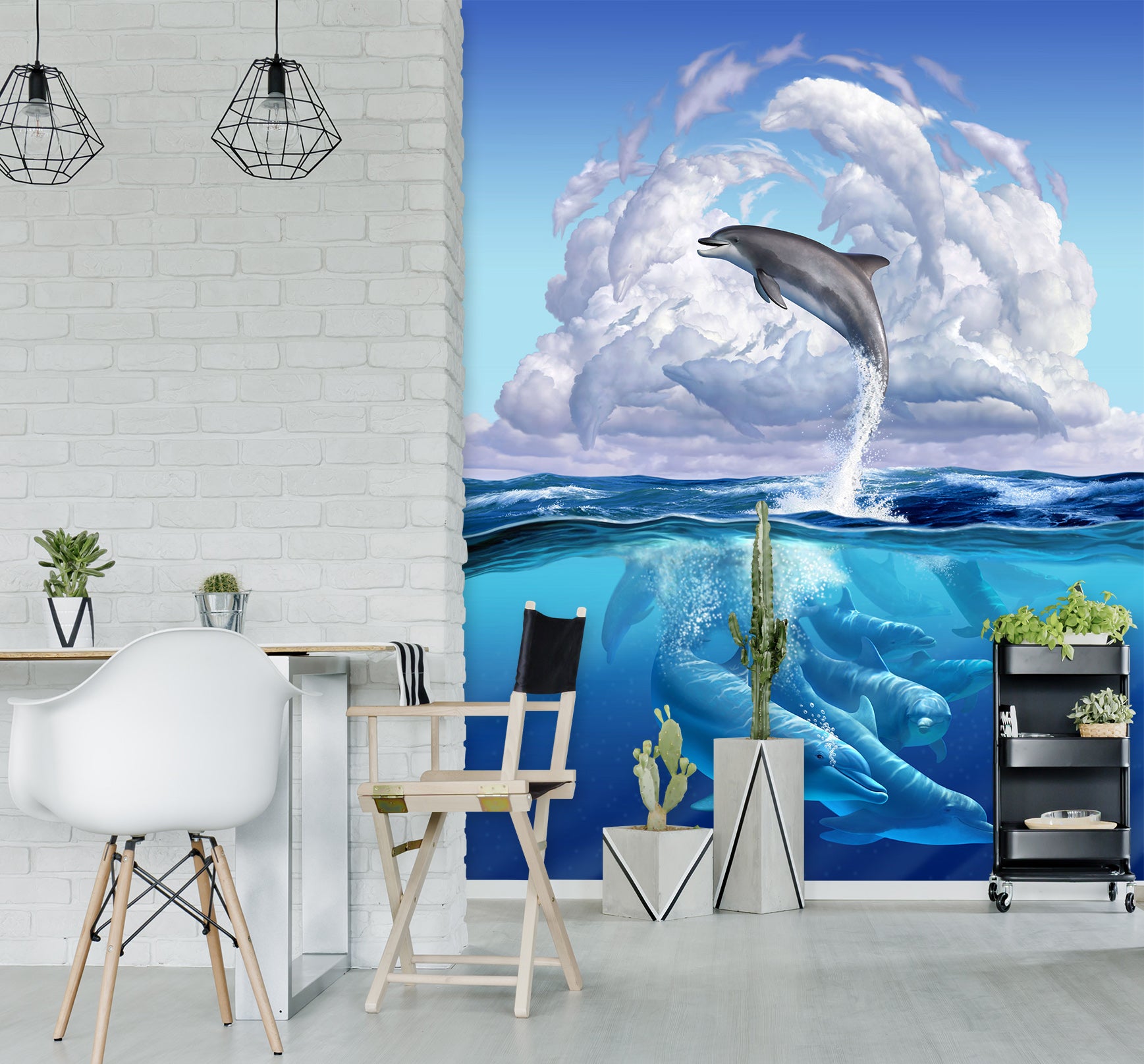 3D Dolphonic Symphony 1408 Jerry LoFaro Wall Mural Wall Murals