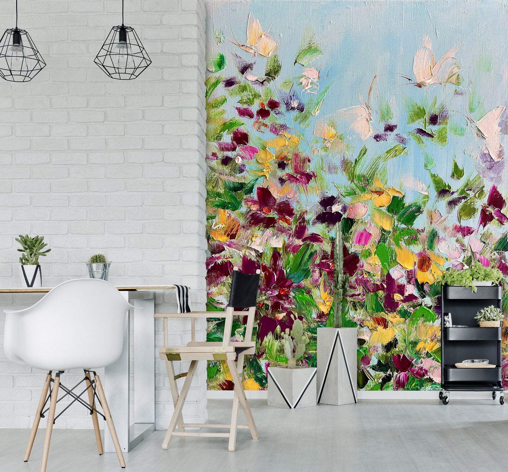 3D Butterfly Garden 301 Skromova Marina Wall Mural Wall Murals