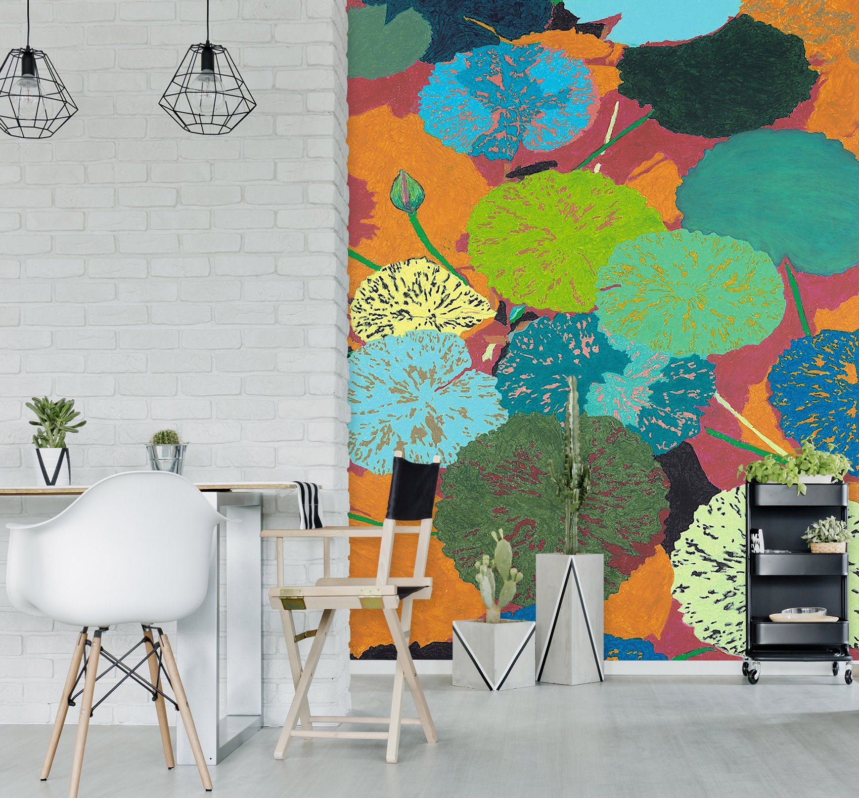 3D Colored Pond 288 Allan P. Friedlander Wall Mural Wall Murals