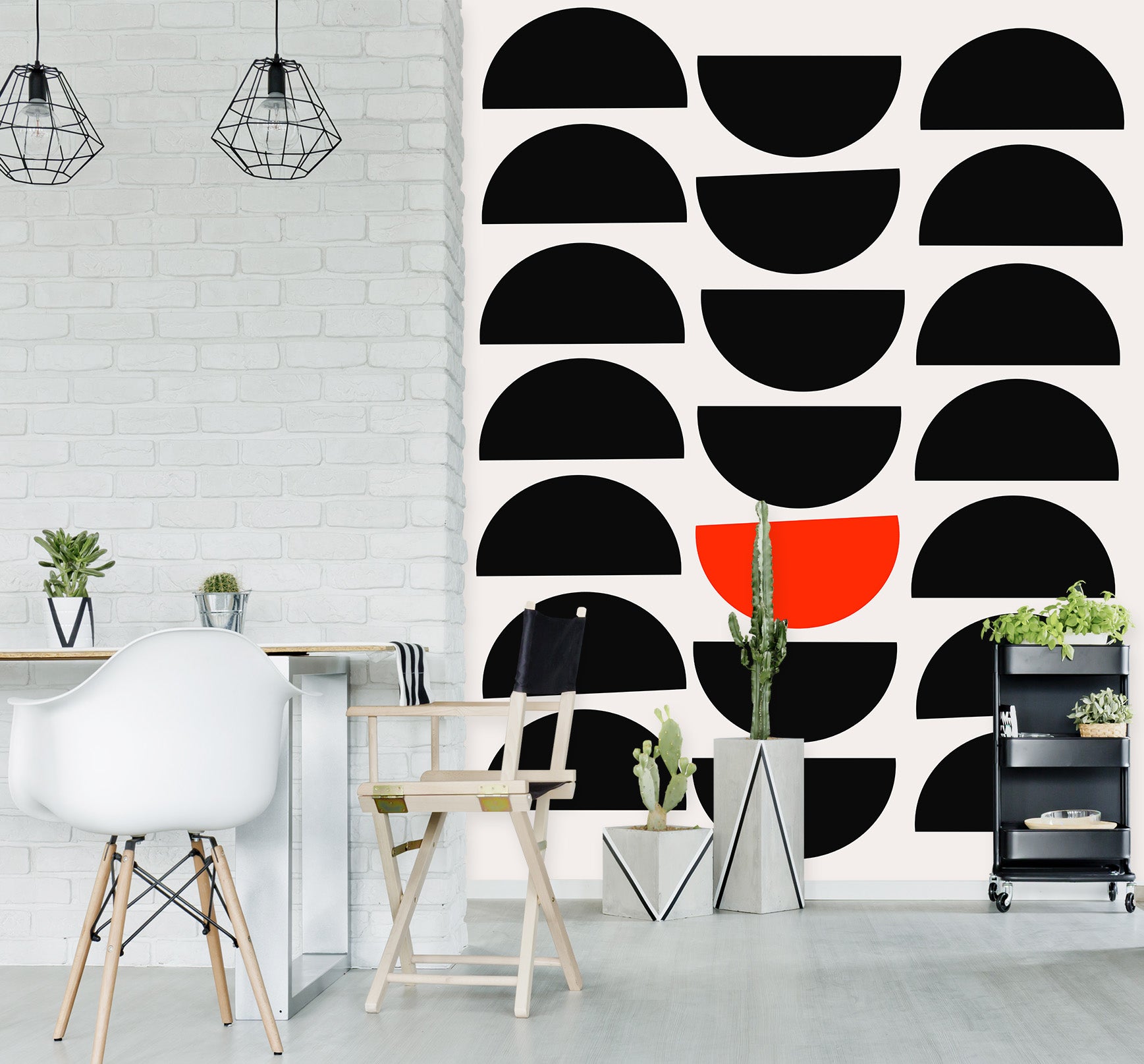3D Dark Semicircle 1503 Boris Draschoff Wall Mural Wall Murals