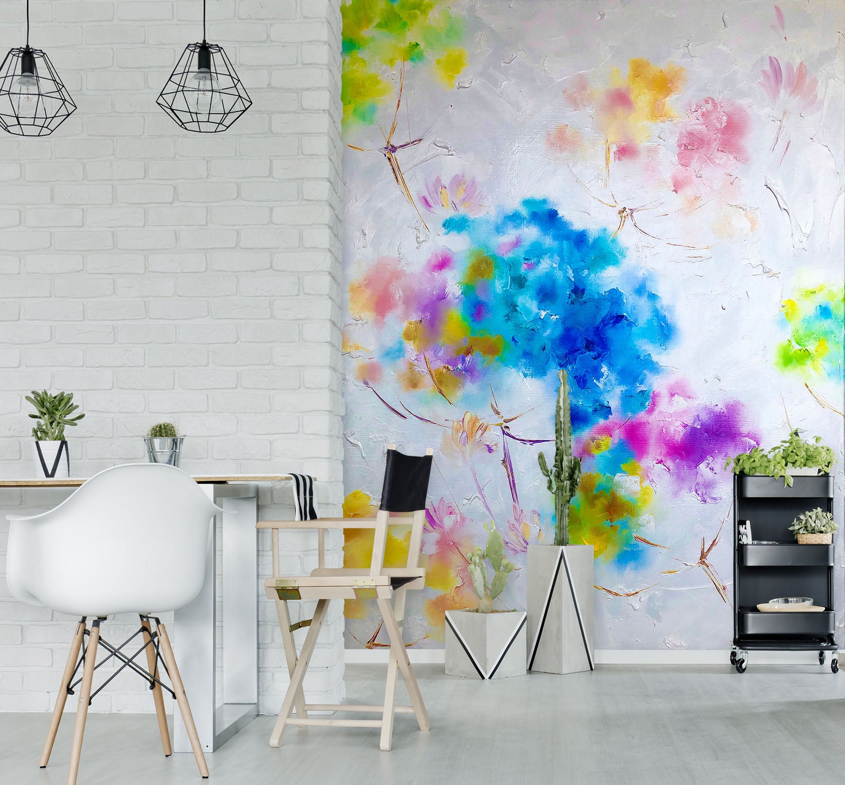 3D Watercolor Flowers 300 Skromova Marina Wall Mural Wall Murals