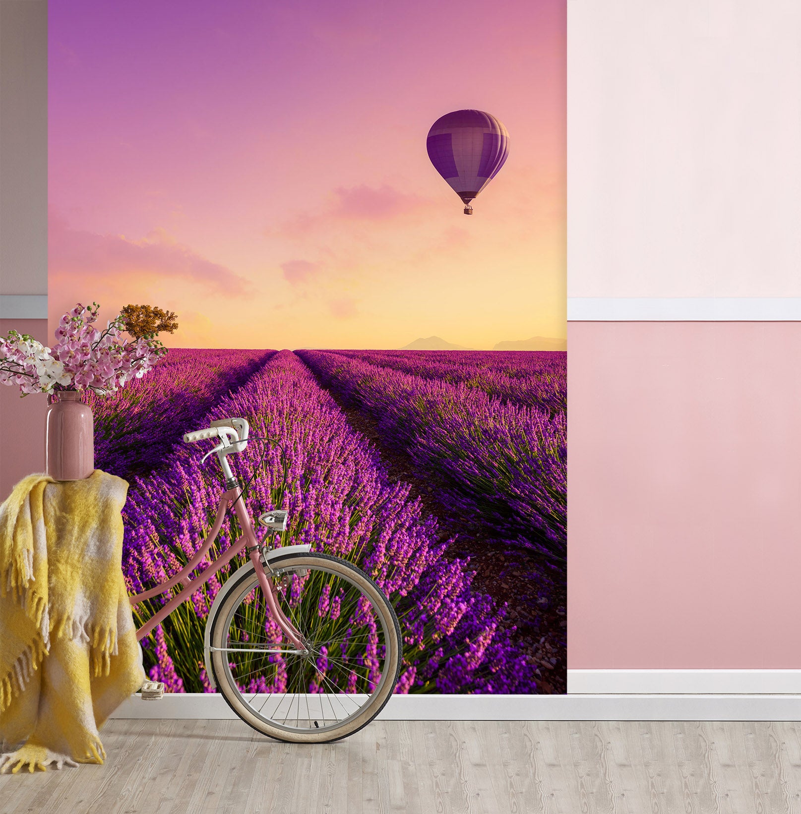 3D Lavender Hot Air Balloon 57247 Wall Murals