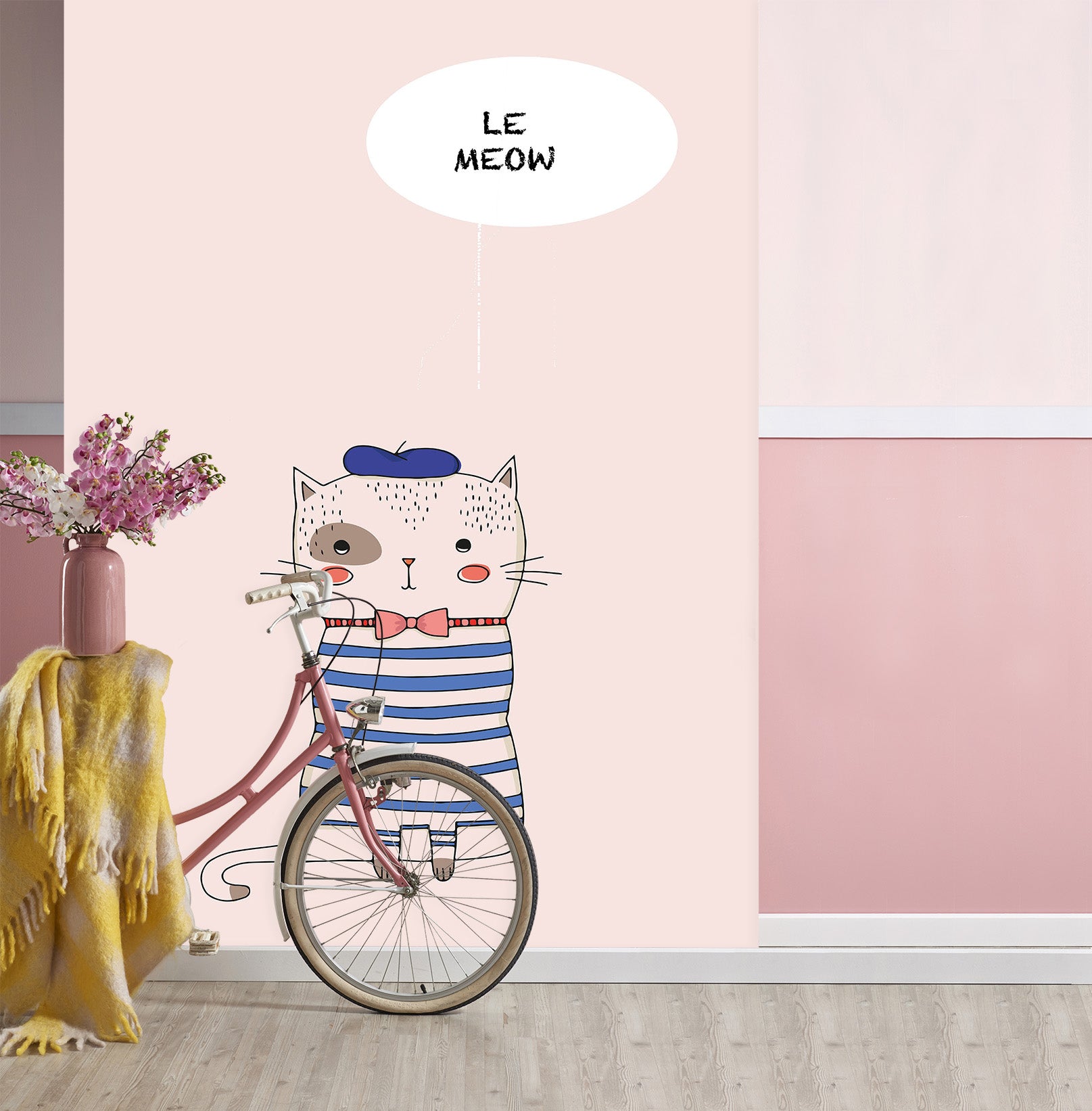 3D Cute White Cat 1474 Boris Draschoff Wall Mural Wall Murals