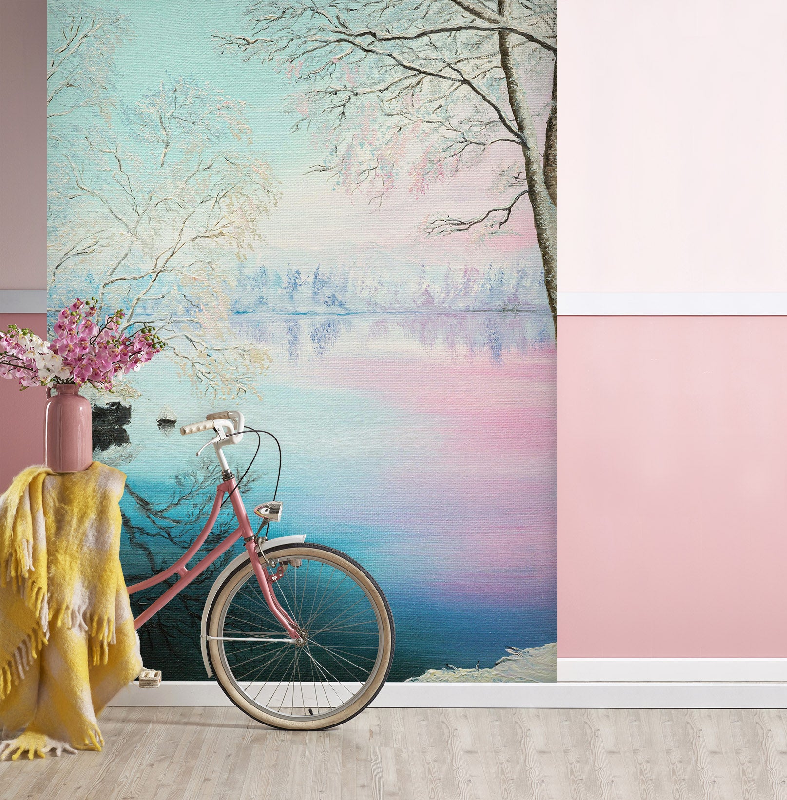 3D Snow Tree Ice Lake 1872 Marina Zotova Wall Mural Wall Murals