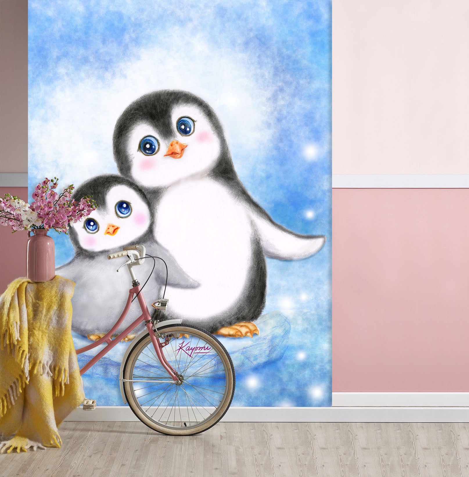 3D Cute Penguin 5565 Kayomi Harai Wall Mural Wall Murals