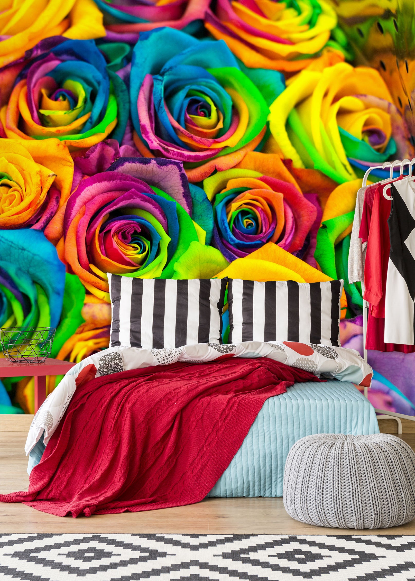 3D Color Rose 1973 Wall Murals