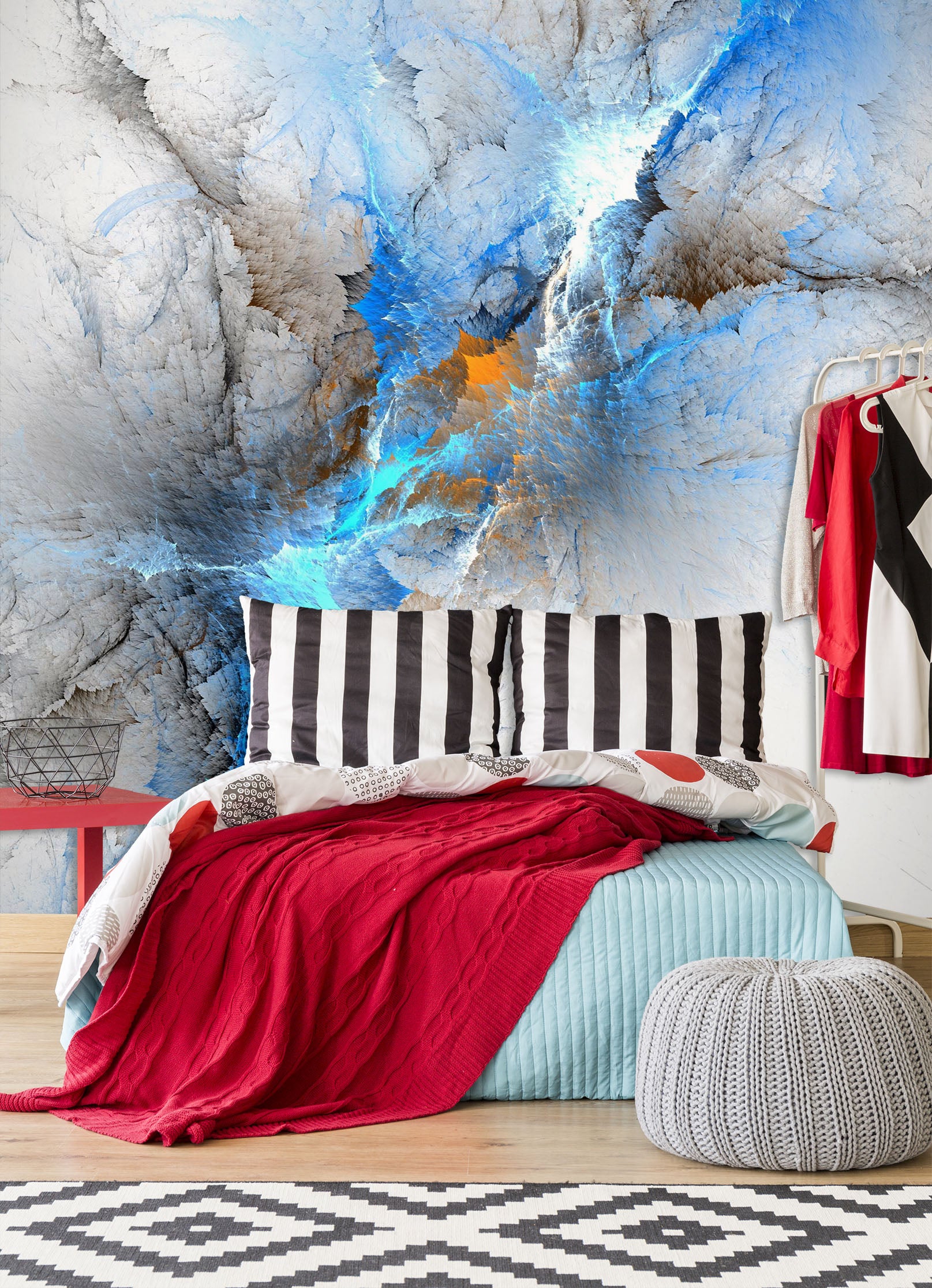 3D Texture Blue 1661 Wall Murals