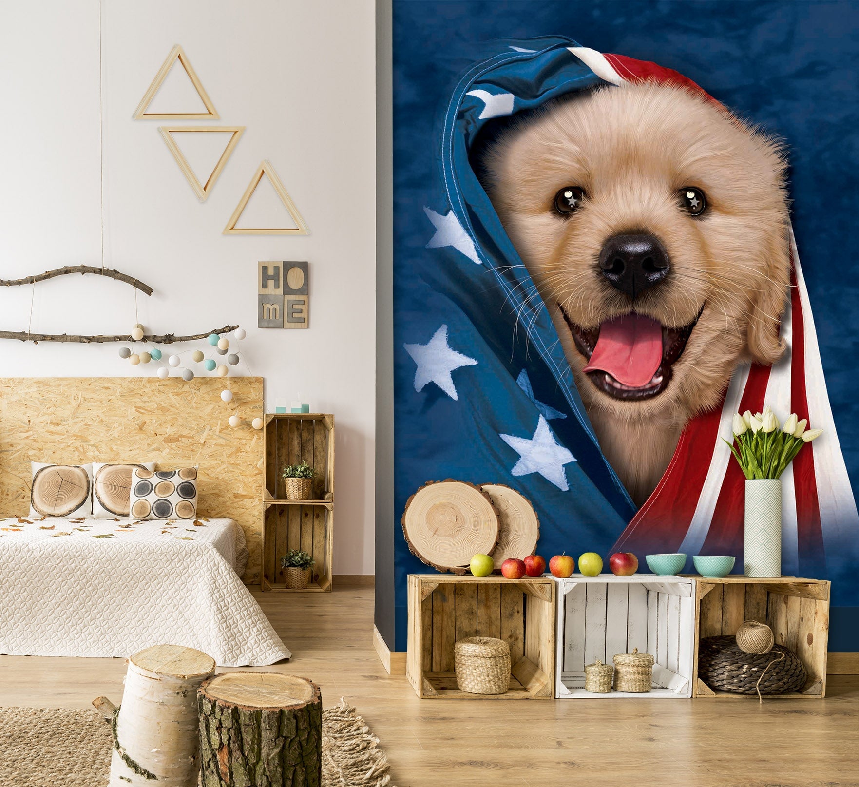 3D Cute Dog 1401 Wall Murals Exclusive Designer Vincent Wallpaper AJ Wallpaper 