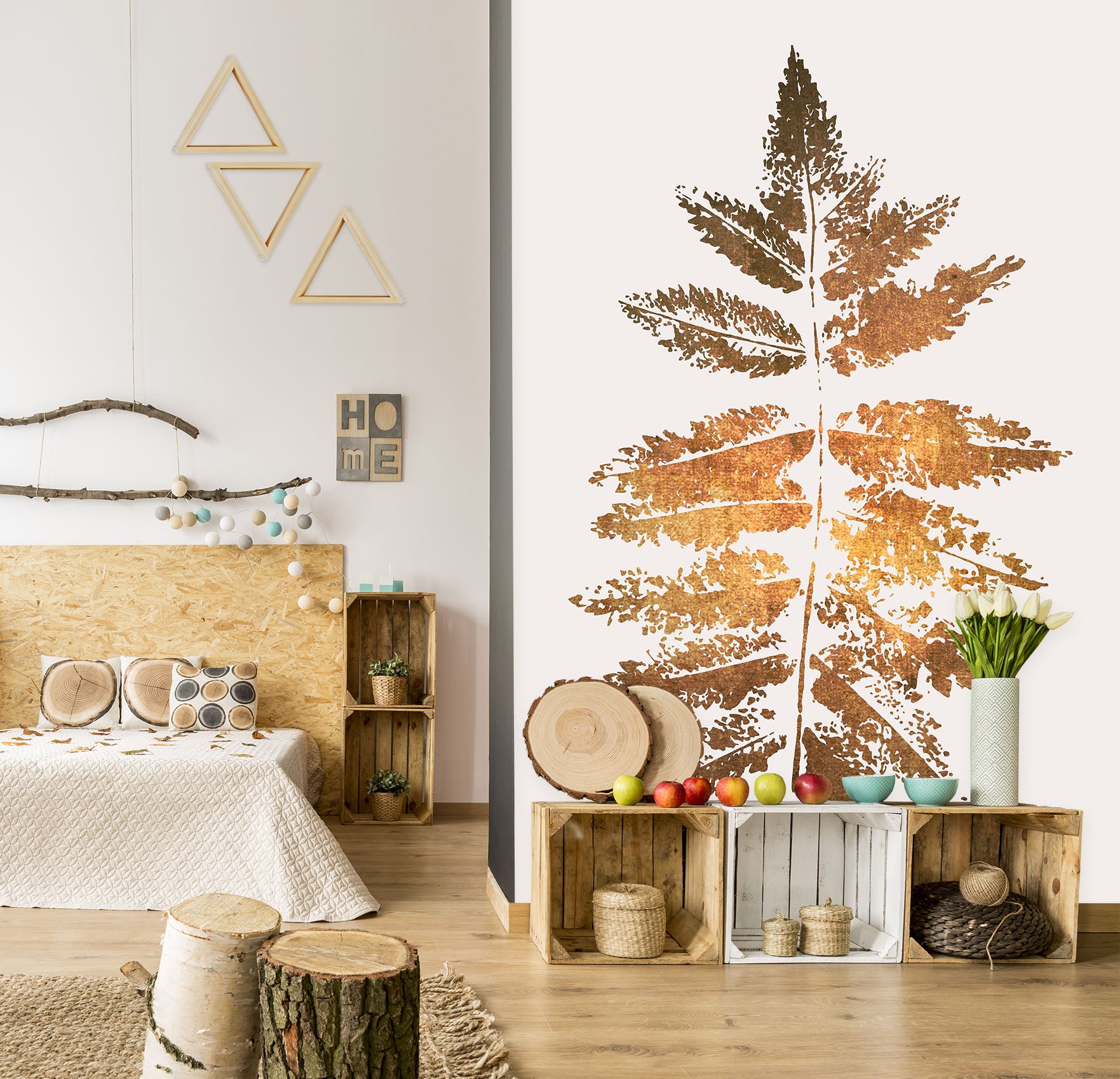 3D Sunny Leaves 1493 Boris Draschoff Wall Mural Wall Murals