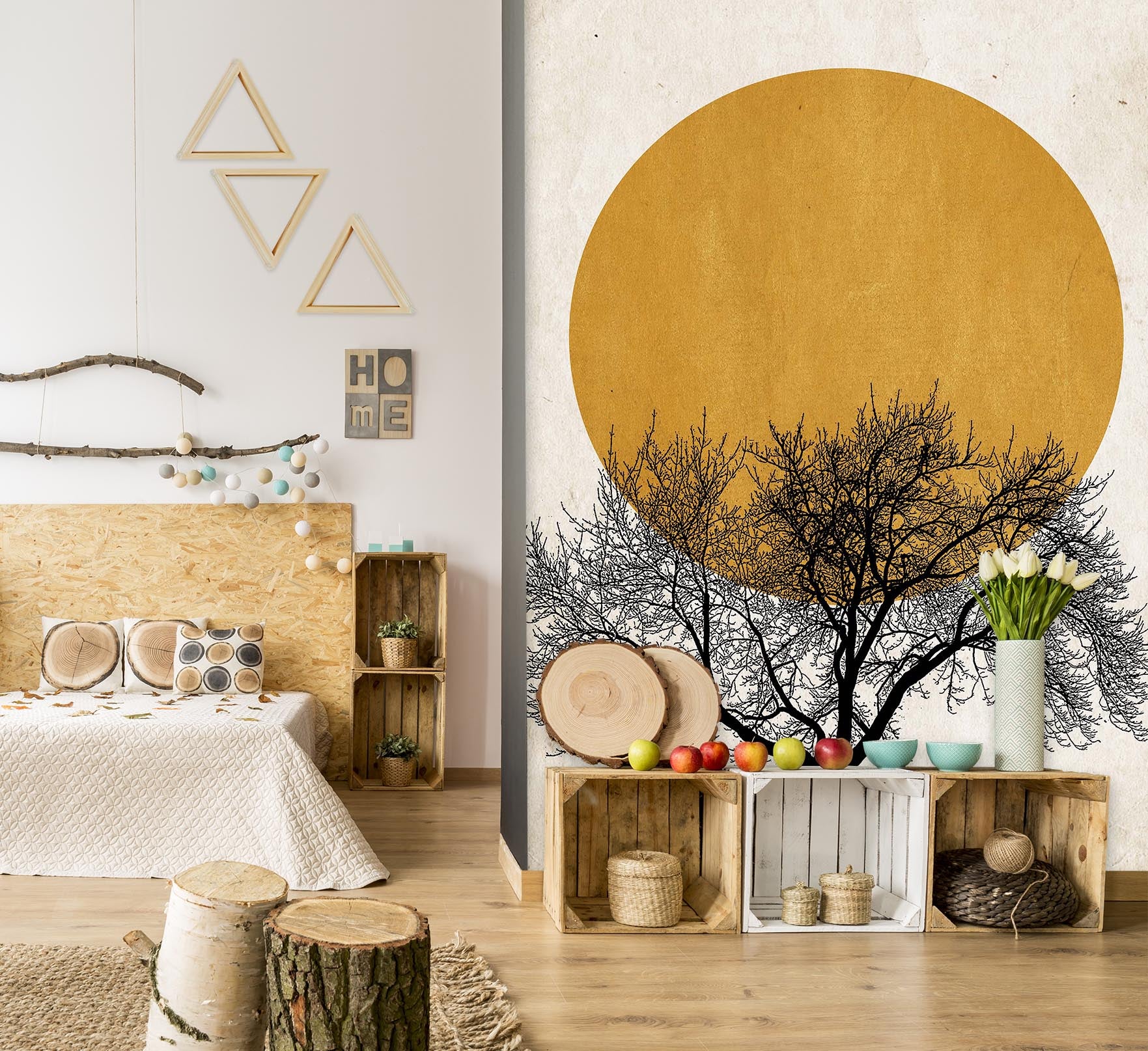 3D Twig Moon 1428 Boris Draschoff Wall Mural Wall Murals