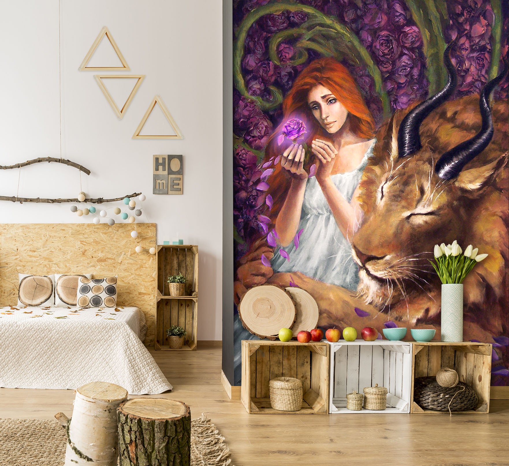 3D Tiger Woman 8124 Ruth Thompson Wall Mural Wall Murals