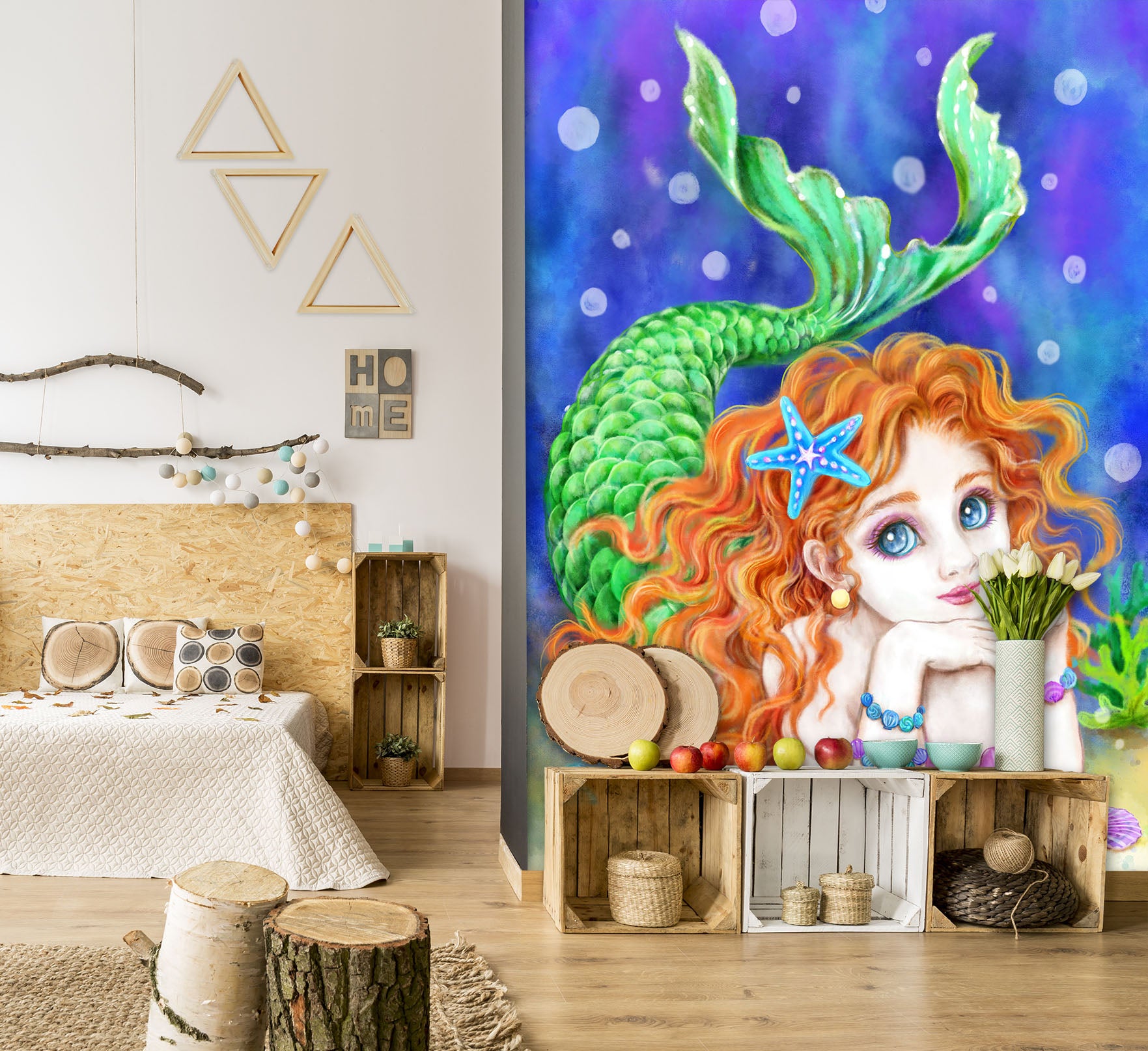 3D Mermaid Girl 5561 Kayomi Harai Wall Mural Wall Murals