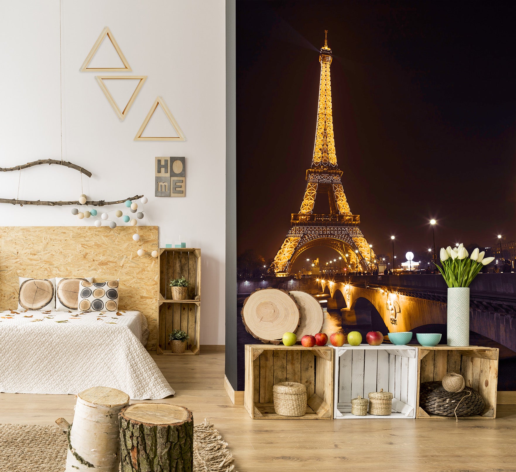 3D Eiffel In The Night 1399 Assaf Frank Wall Mural Wall Murals