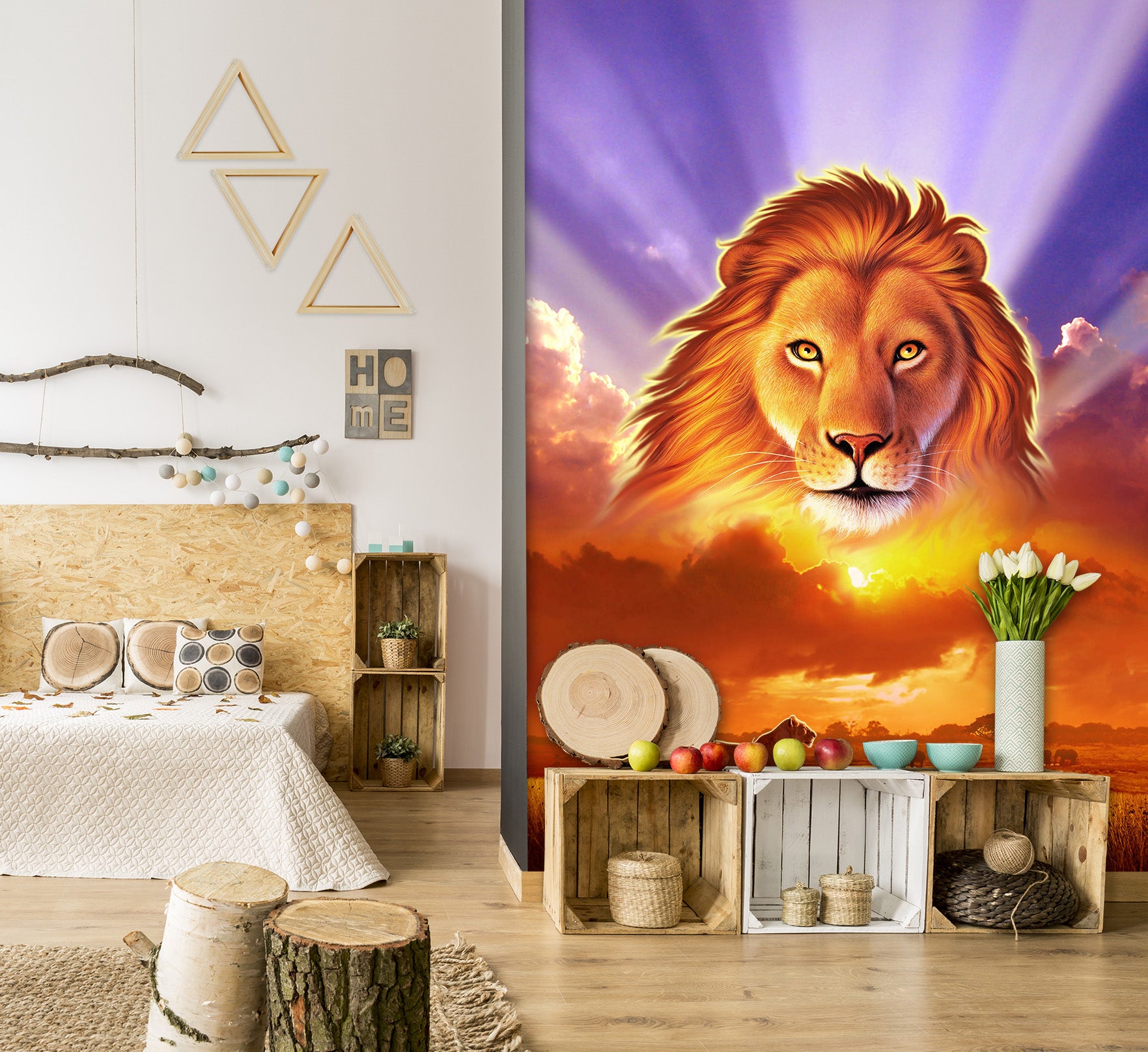 3D Lion King 1412 Jerry LoFaro Wall Mural Wall Murals
