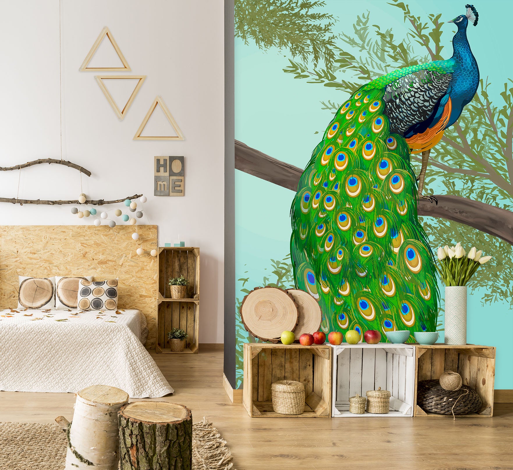 3D Peacock 57076 Wall Murals