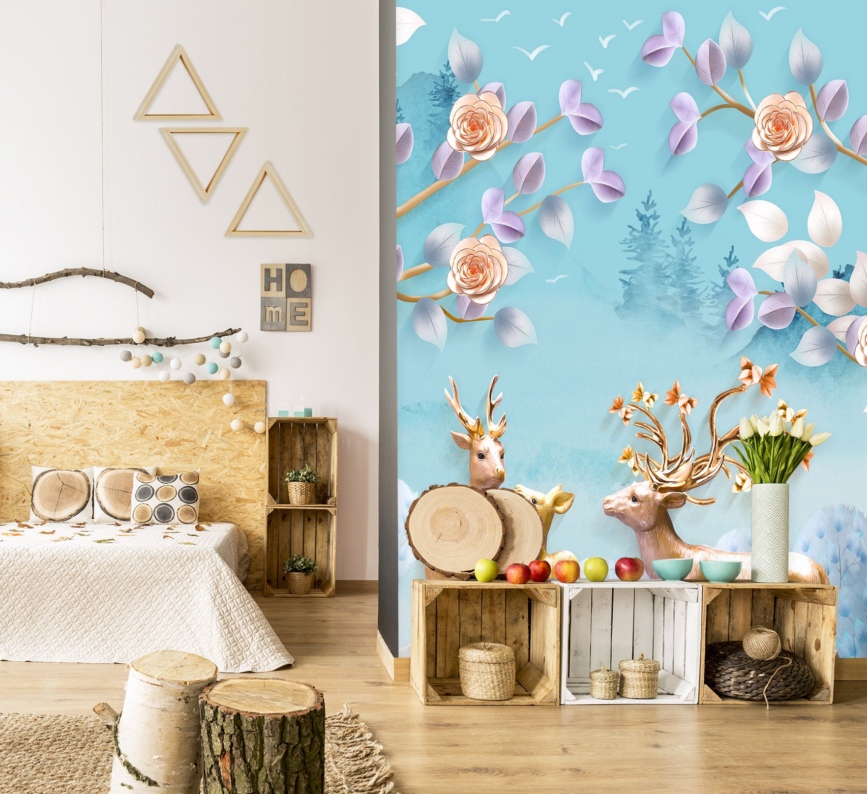 3D Forest Fawn 1832 Wall Murals