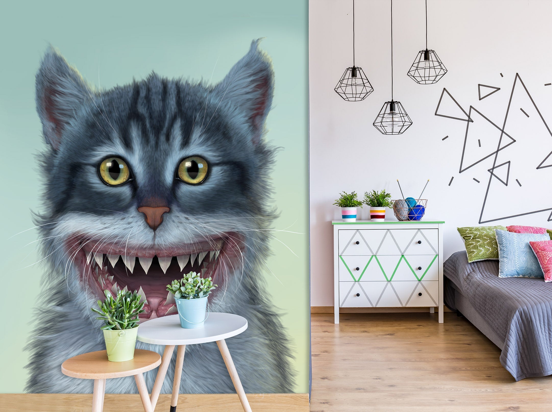 3D Shar Kitten 1549 Wall Murals Exclusive Designer Vincent Wallpaper AJ Wallpaper 