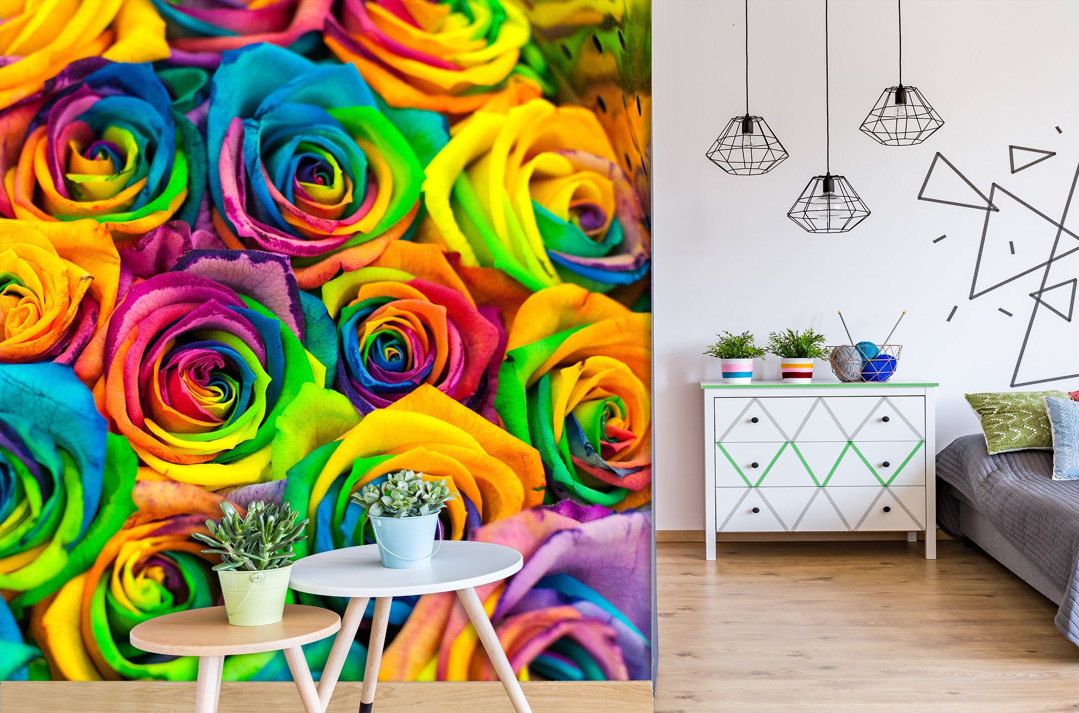 3D Color Rose 1973 Wall Murals