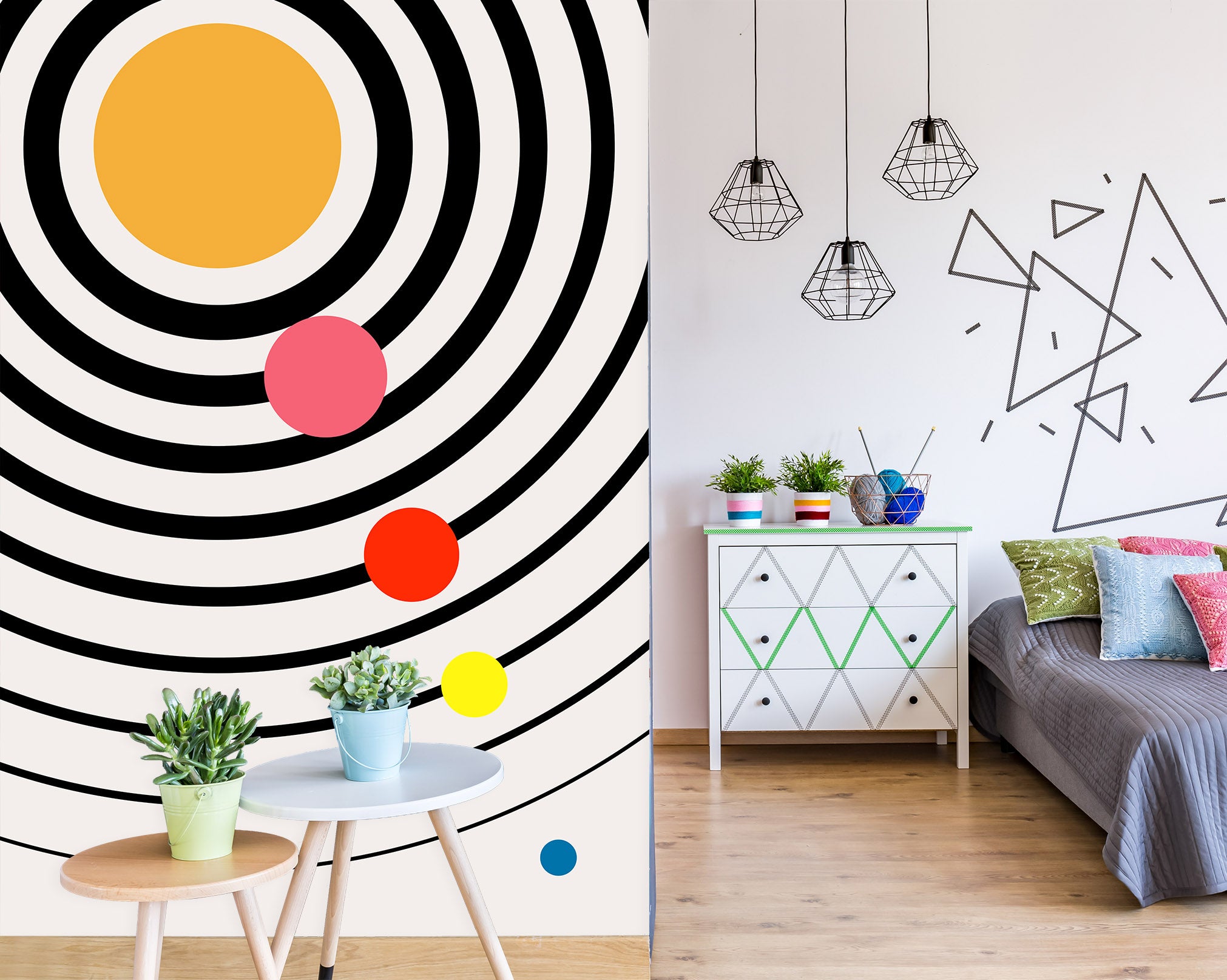 3D Black Circle 1497 Boris Draschoff Wall Mural Wall Murals