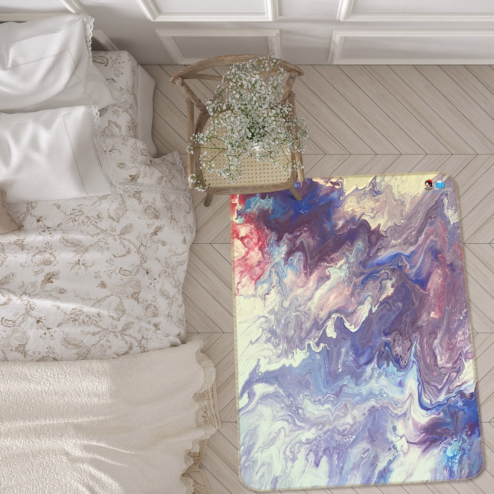 3D Colorful 40027 Valerie Latrice Rug Non Slip Rug Mat