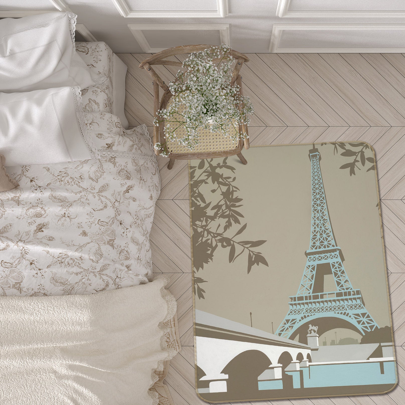 3D Paris 1129 Steve Read Rug Non Slip Rug Mat