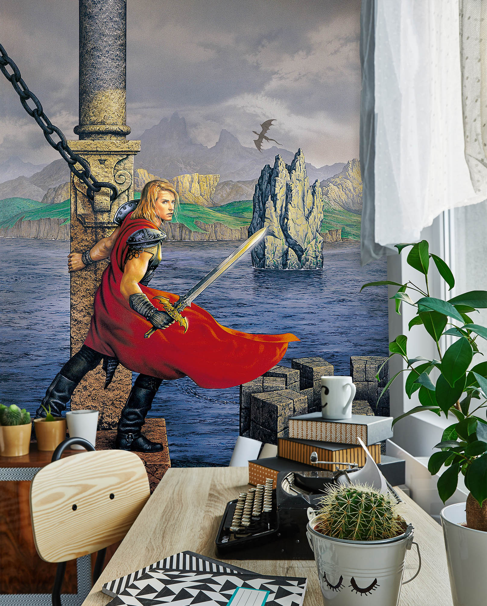 3D Soldier With Sword 7102 Ciruelo Wall Mural Wall Murals