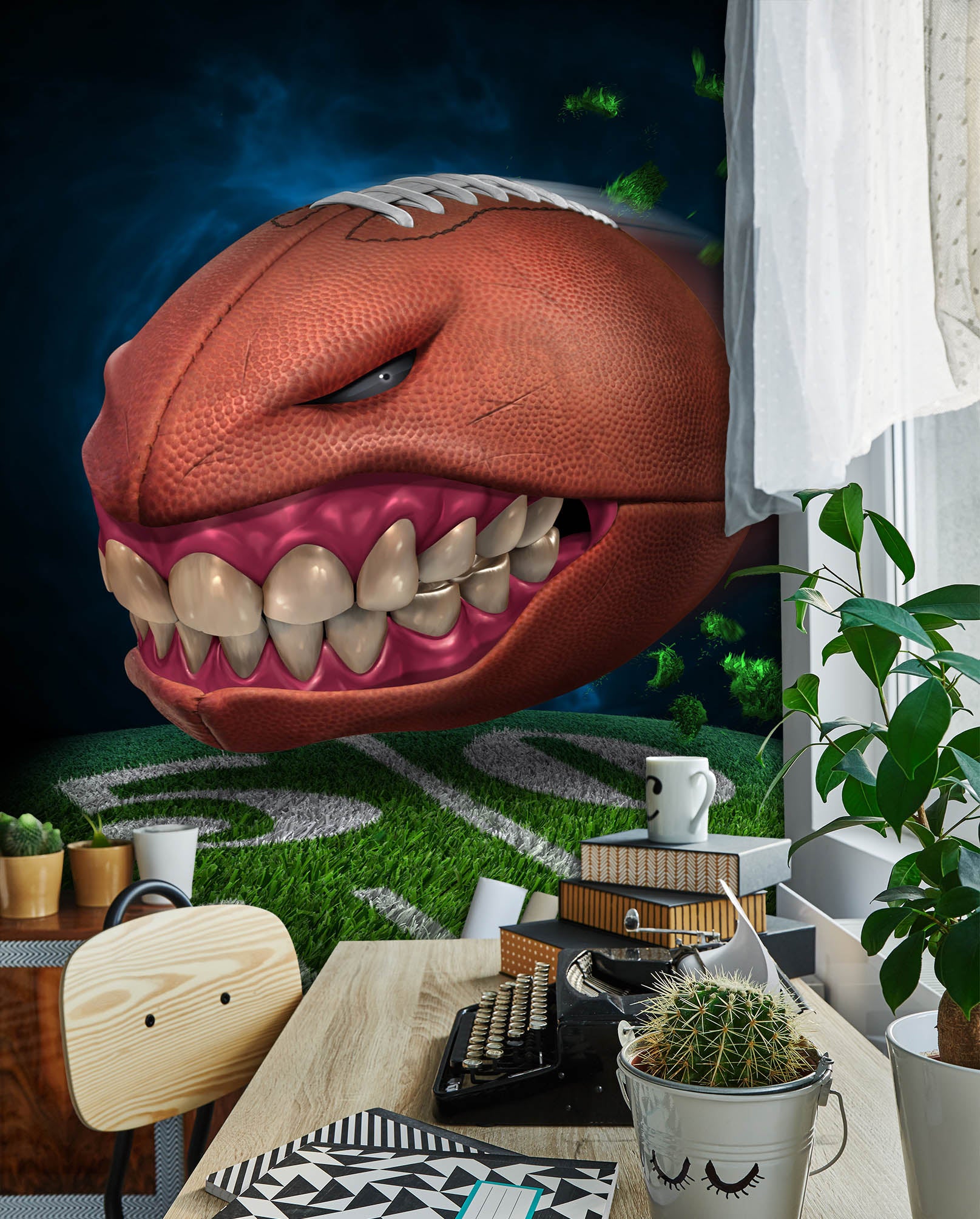 3D Teeth Ball 5015 Tom Wood Wall Mural Wall Murals