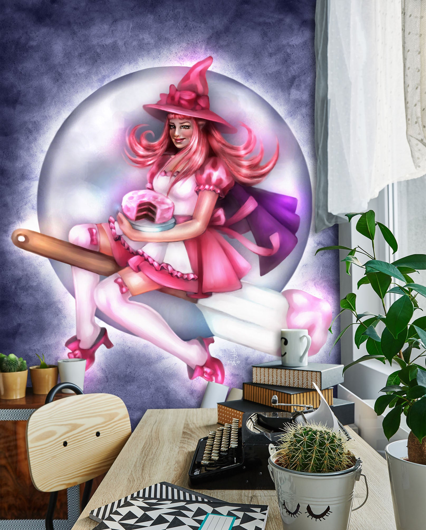 3D Magic Woman 8783 Brigid Ashwood Wall Mural Wall Murals