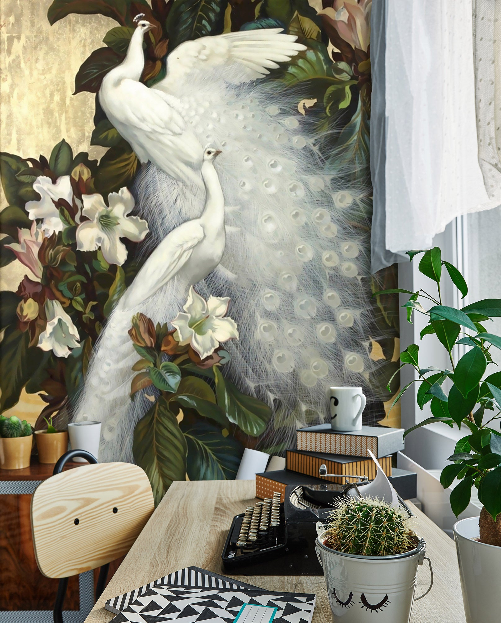 3D Beautiful Peacock 1104 Wall Murals