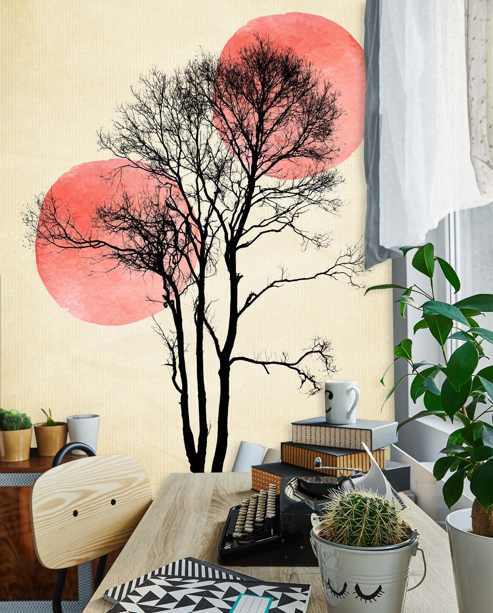 3D Moon Hiding 1411 Boris Draschoff Wall Mural Wall Murals