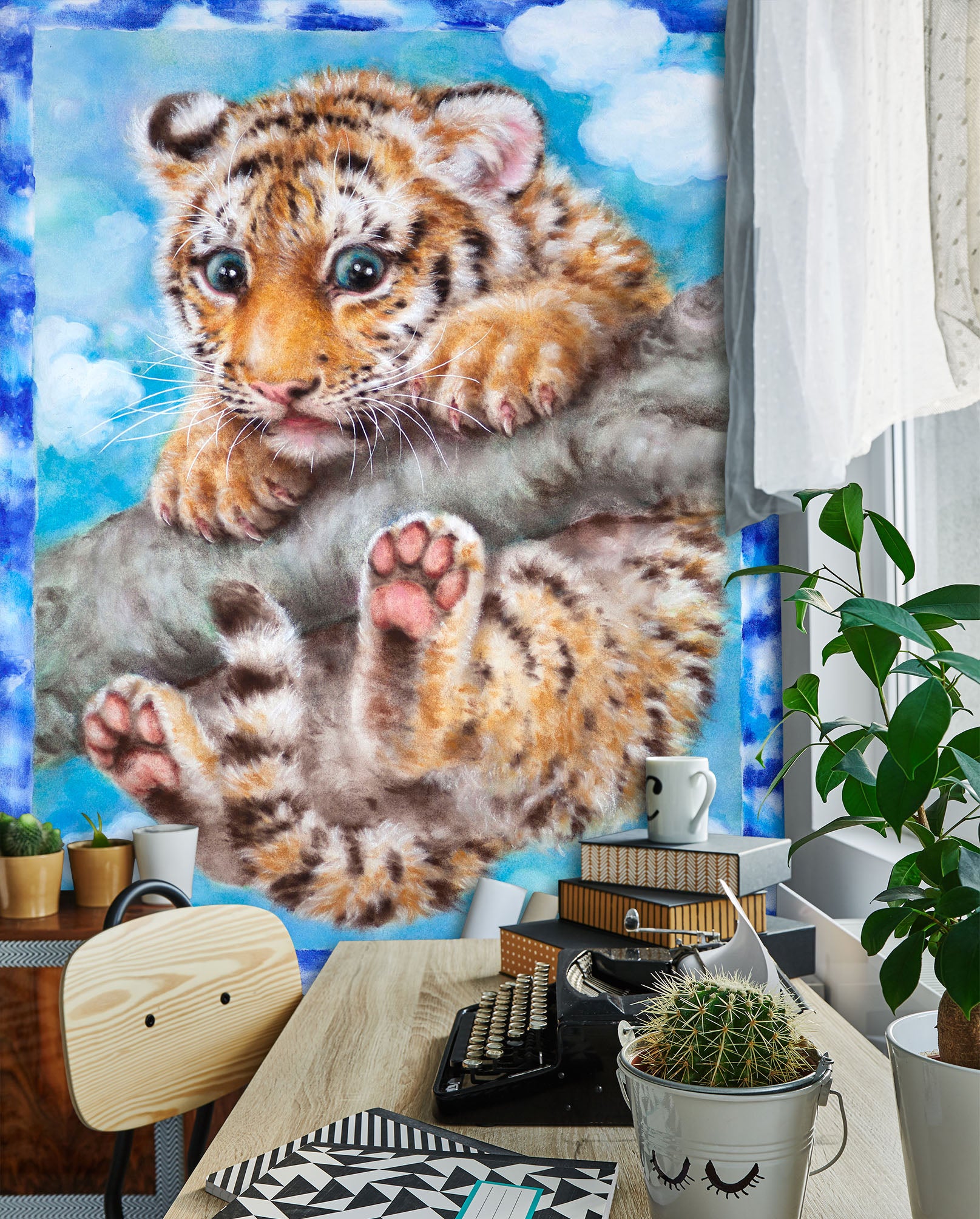 3D Baby Tiger 5496 Kayomi Harai Wall Mural Wall Murals