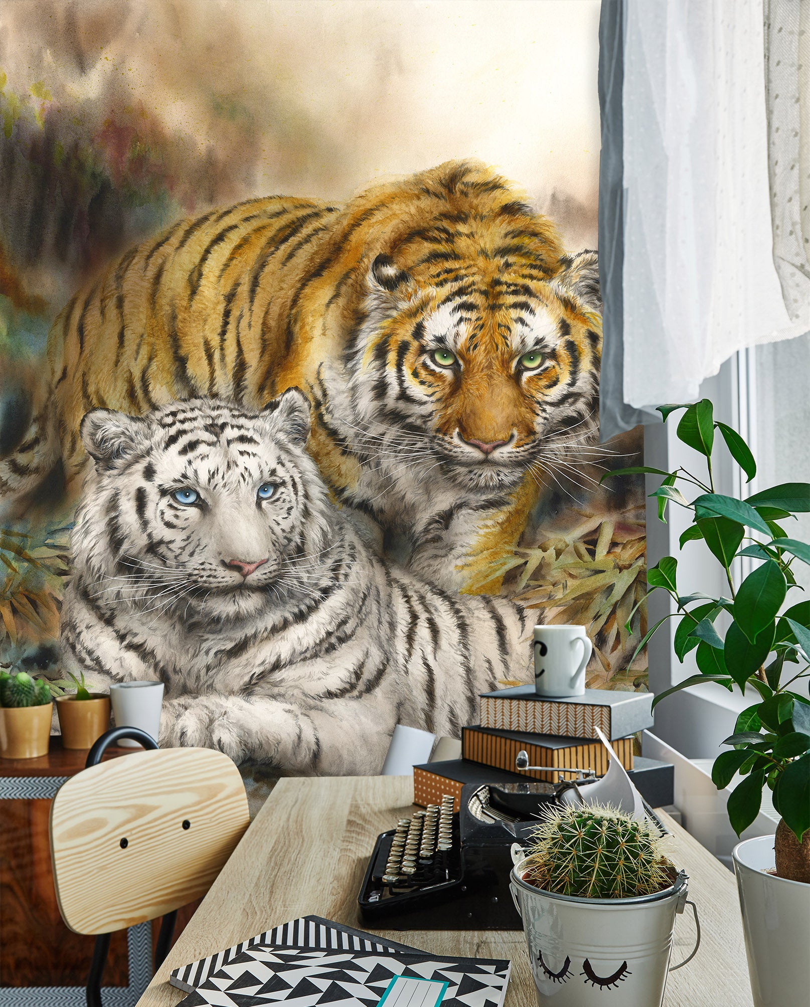 3D Animal Tiger 5505 Kayomi Harai Wall Mural Wall Murals